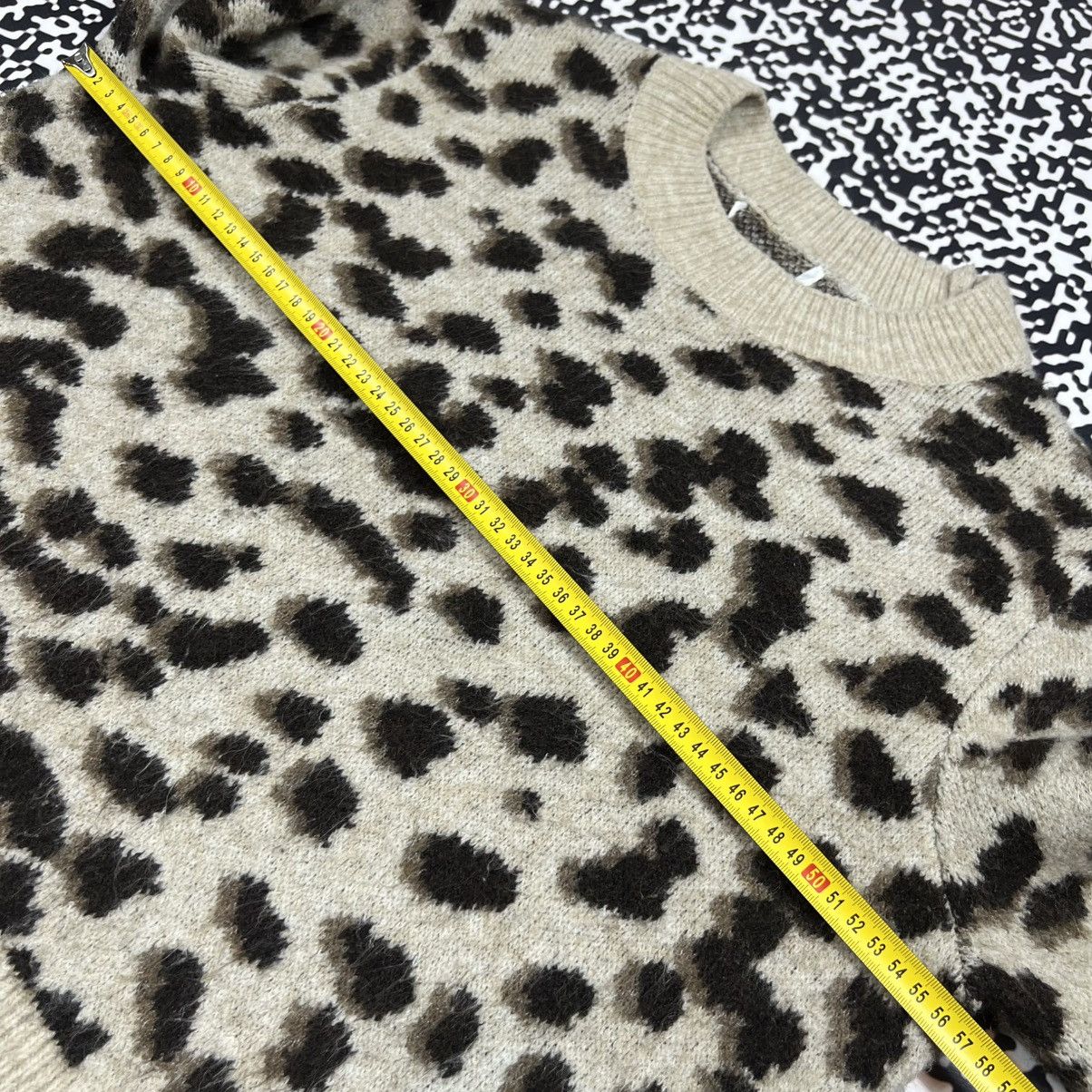 Japanese Brand Vintage Y2K Japanese Leopard Style Boxy Sweater 90s Size M / US 6-8 / IT 42-44 - 14 Thumbnail