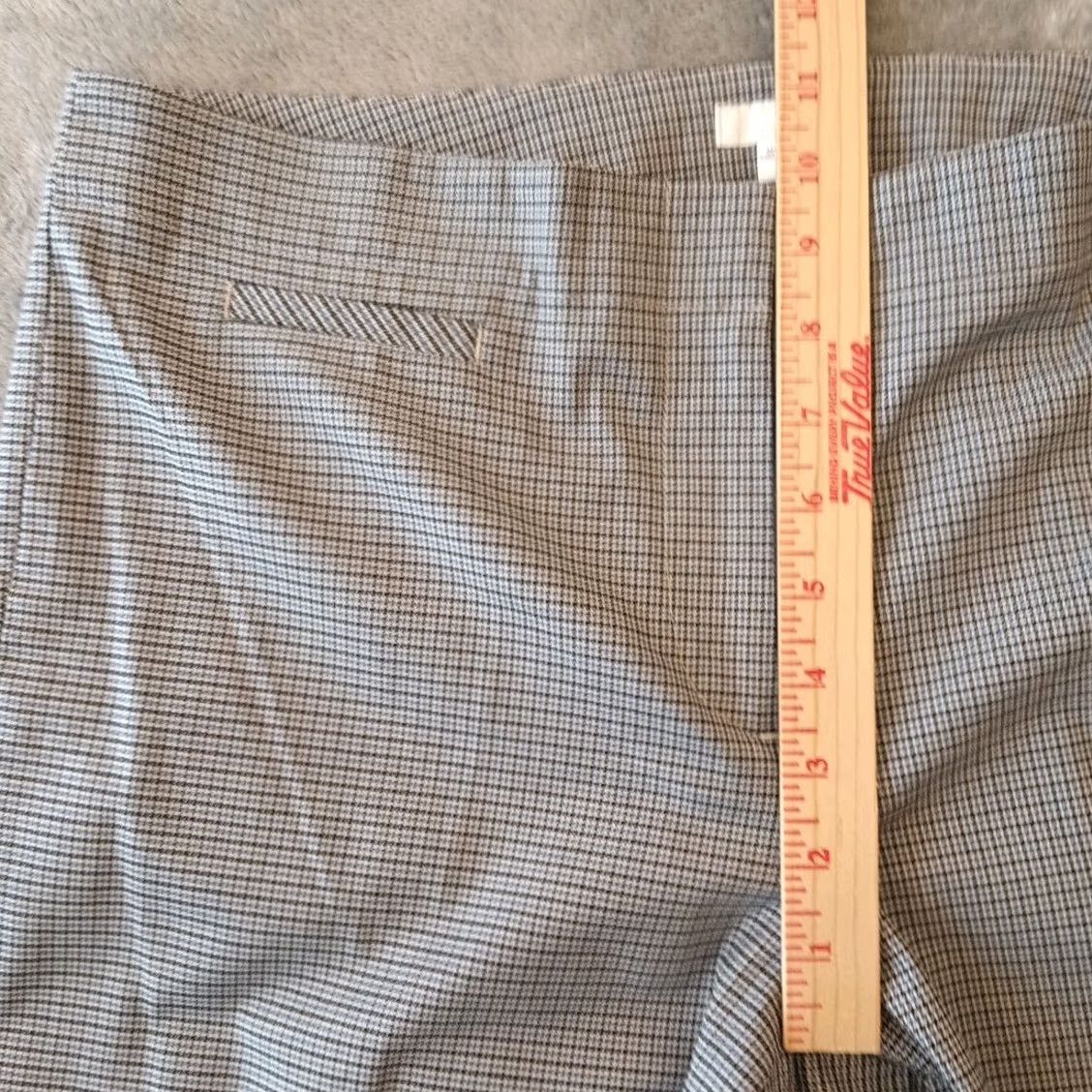 J. Jill J.Jill Pants Womens Size 12 Blue Black Plaid 35x28 Mid Rise Cotton Blend Straight Ankle Mens? Size 34" / US 12 / IT 48 - 4 Thumbnail