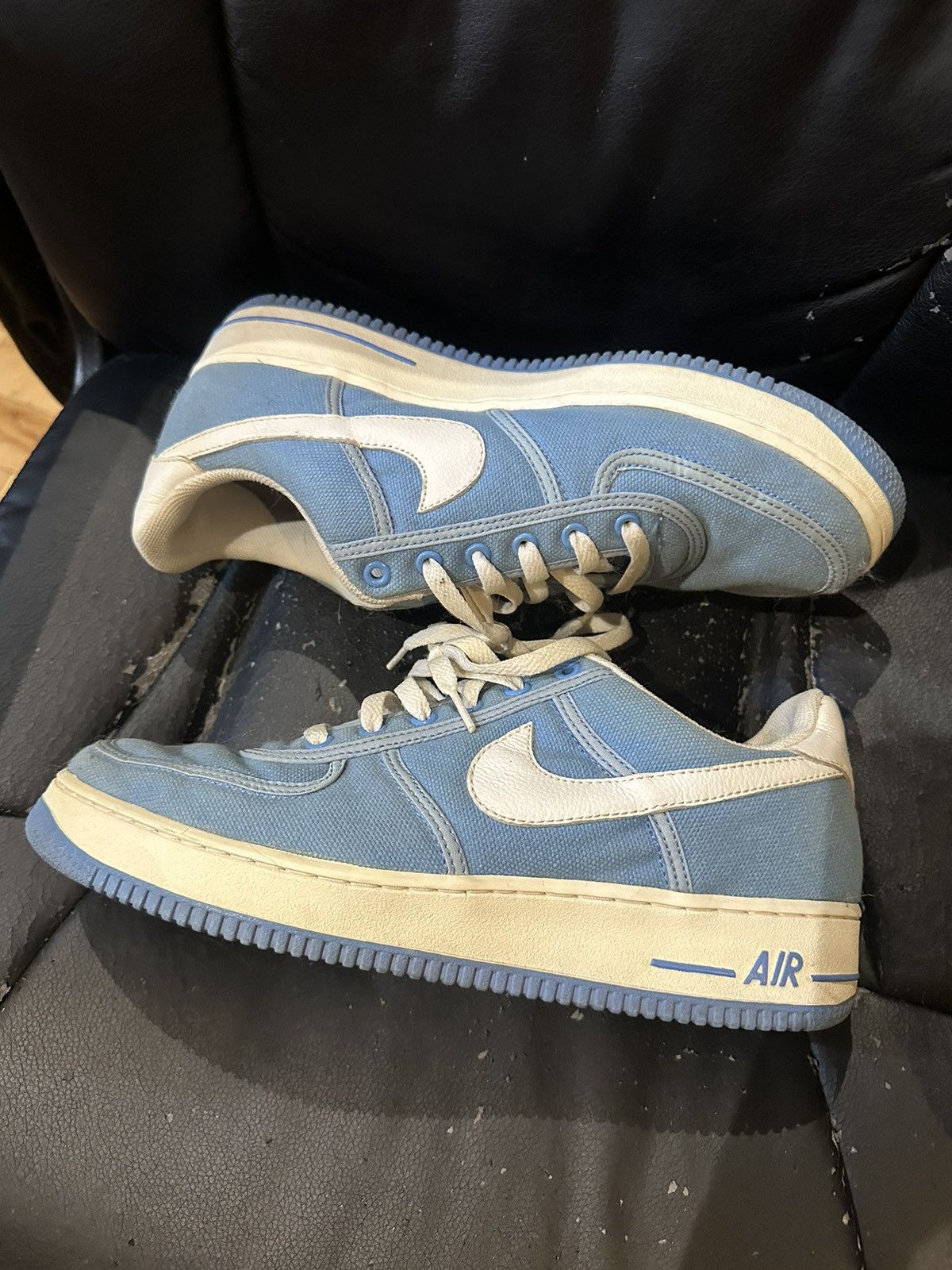 Nike 2003 UNC University Carolina Blue Canvas Air Force 1 Low Size US 11 / EU 44 - 5 Thumbnail