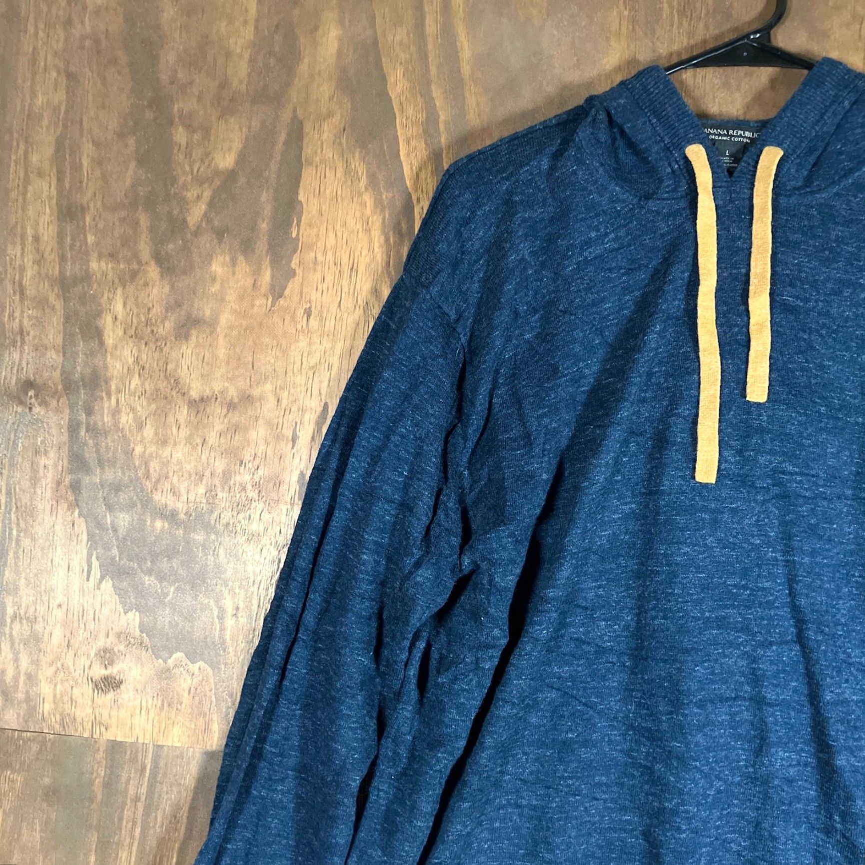 Banana Republic Banana Republic Mens Hoodie Blue Yellow Hem Stripe 100% Organic Cotton Large Size US L / EU 52-54 / 3 - 4 Thumbnail
