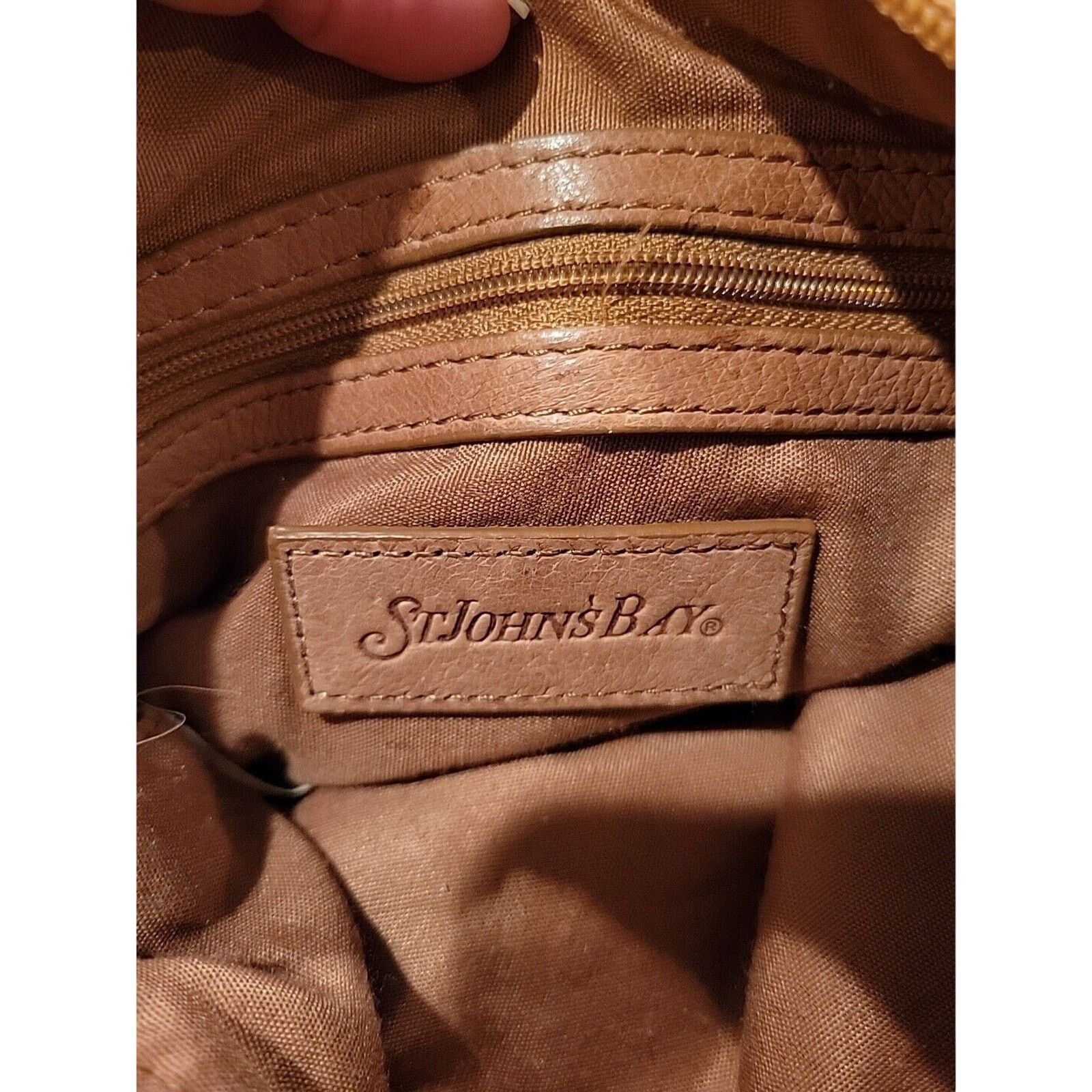 St. Johns Bay St. Johns Bay Genuine Tan Leather Purse Bag Great Condition Size ONE SIZE - 5 Thumbnail