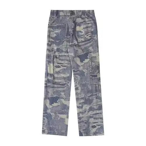 Japanese Brand Tie dye Technical denim cargo pants Men Size US 33 - 2 Thumbnail
