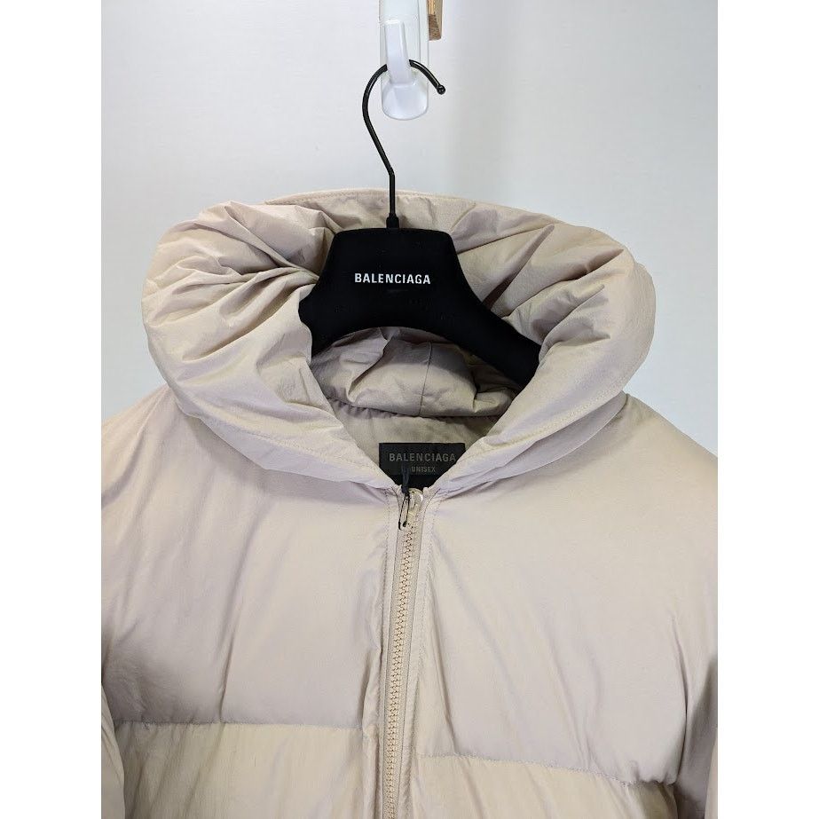 Balenciaga o1rshd1 Hooded Jacket in Beige Size US L / EU 52-54 / 3 - 4 Thumbnail