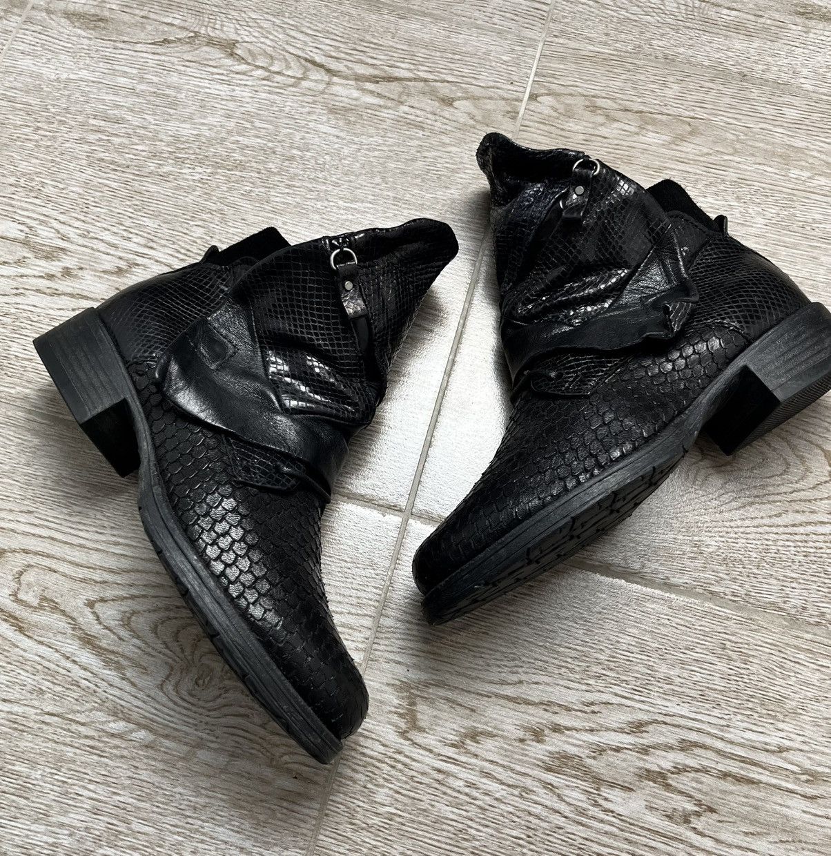 Guidi Python Leather A.S 98 Style Biker Guidi Style Boots 90s Size US 8 / IT 38 - 3 Thumbnail