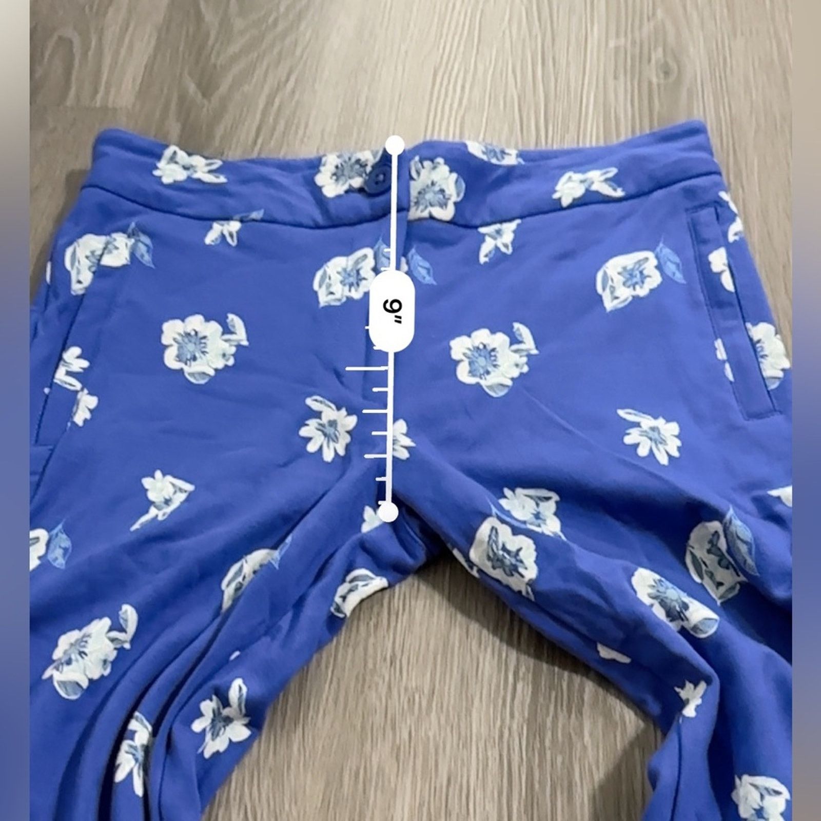 Betabrand Betabrand Blue & White Floral Bootcut Stretch Pants Size S Size 27" / US 4 / IT 40 - 11 Thumbnail