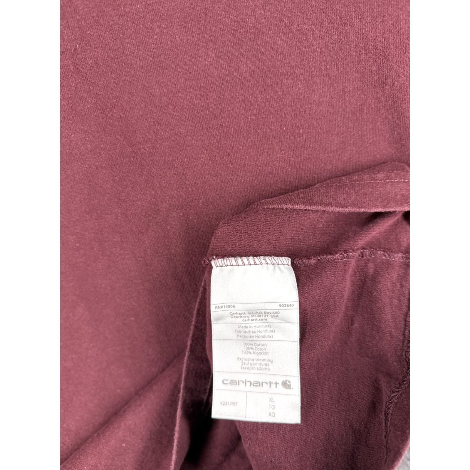 Carhartt VINTAGE Carhartt Shirt Men Extra Large Red Long Sleeve Crew Neck Cotton Workwear Size US XL / EU 56 / 4 - 7 Thumbnail