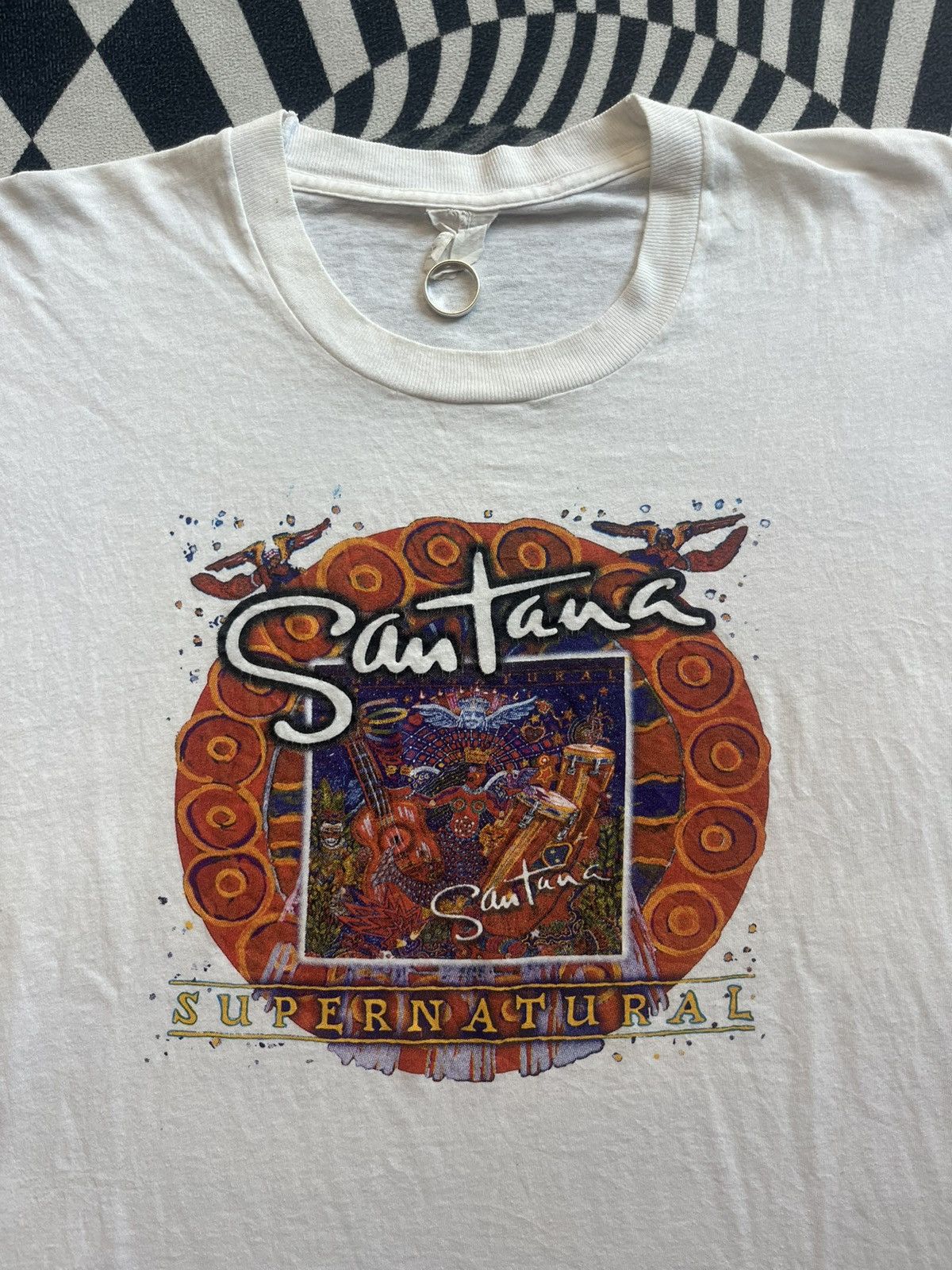 Arts & Science Vintage Santana Supernatural 1999’s Art design Album Tshirt Size US XL / EU 56 / 4 - 5 Thumbnail