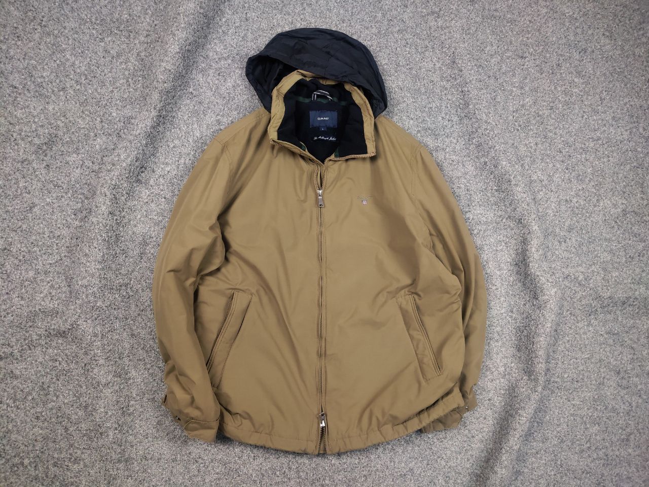Gant Gant the length Dark Khaki Hooded Fleece-insulated Jacket Size US L / EU 52-54 / 3 - 1 Thumbnail