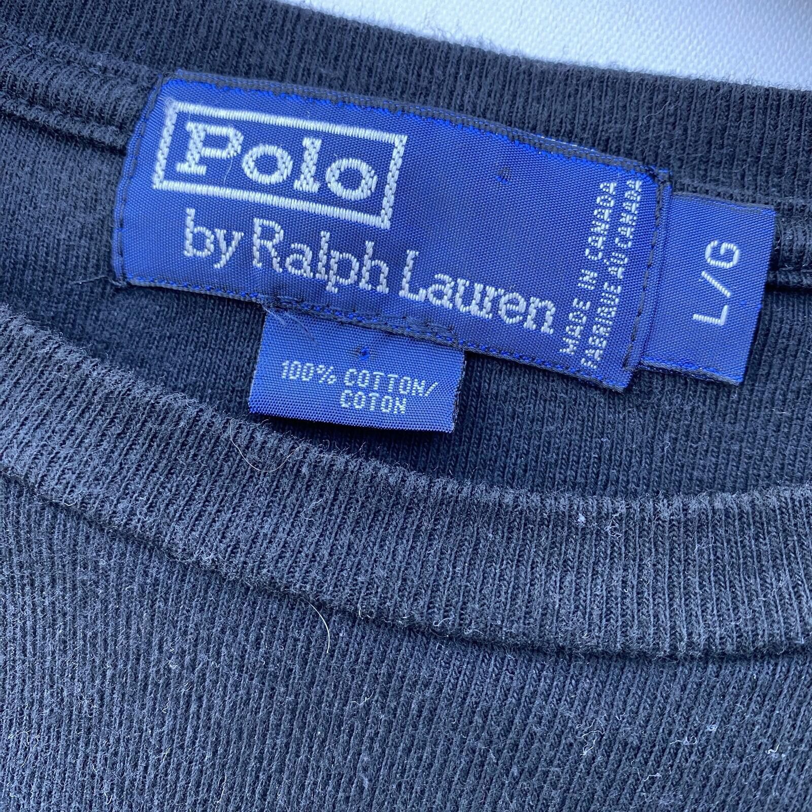 Polo Ralph Lauren VTG Polo Ralph Lauren Sweatshirt Mens L Black Black Pony Size US L / EU 52-54 / 3 - 3 Thumbnail