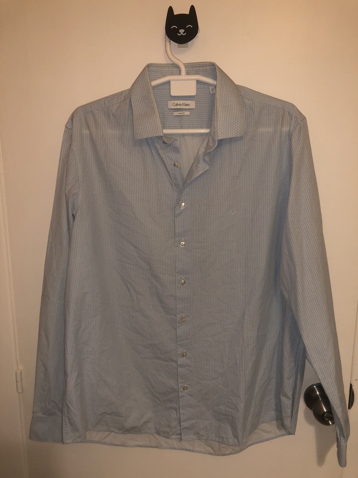 Calvin Klein Light blue and white Calvin Klein Shirt Size US M / EU 48-50 / 2 - 1 Thumbnail