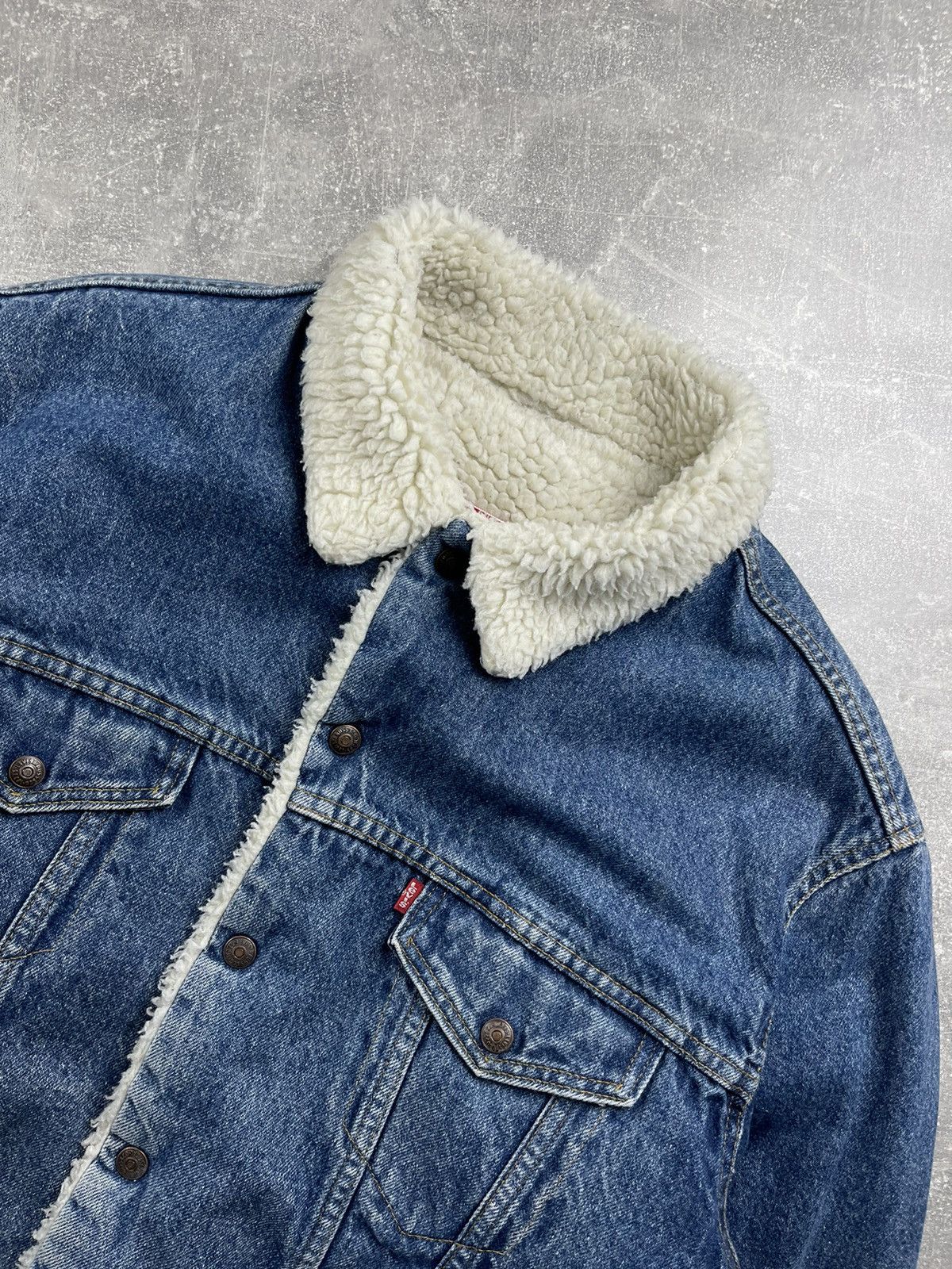 Levi's Levi’s Vintage USA Made Sherpa Trucker Denim Jacket Blue Size US L / EU 52-54 / 3 - 3 Thumbnail