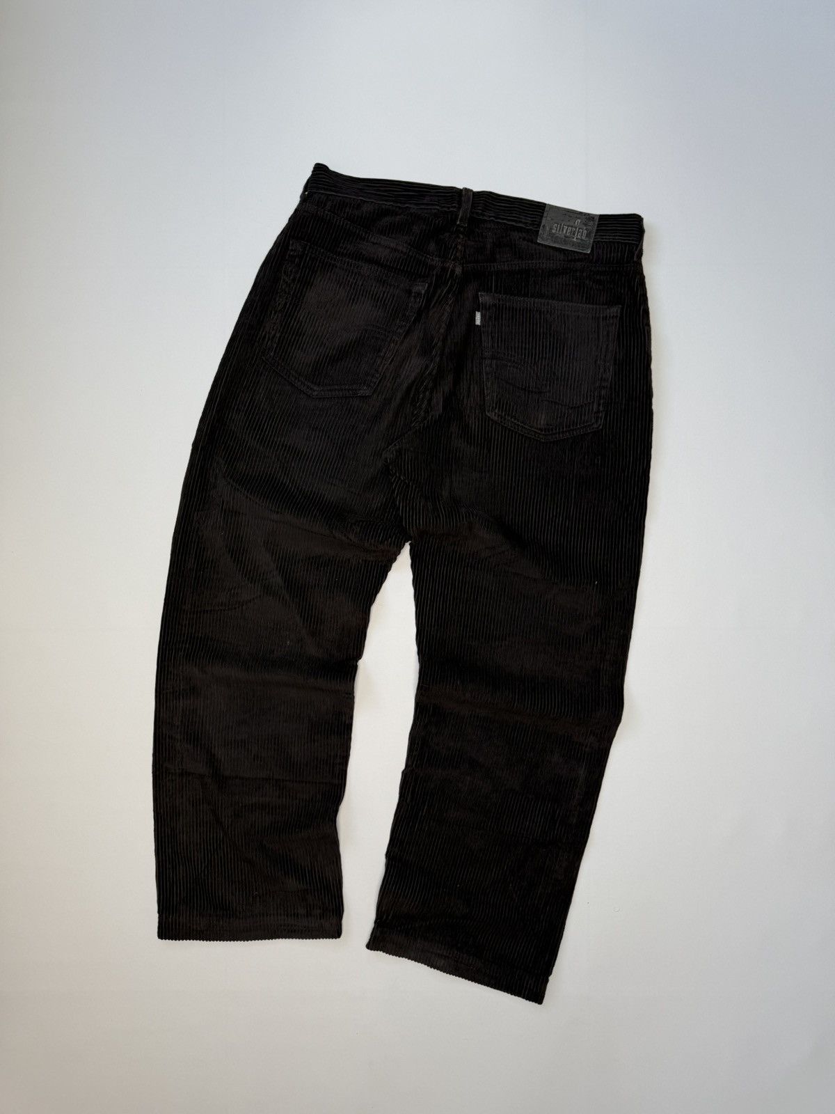 Levi's Vintage 90s Silvertab Straight Loose Black Corduroy Size US 34 / EU 50 - 2 Thumbnail