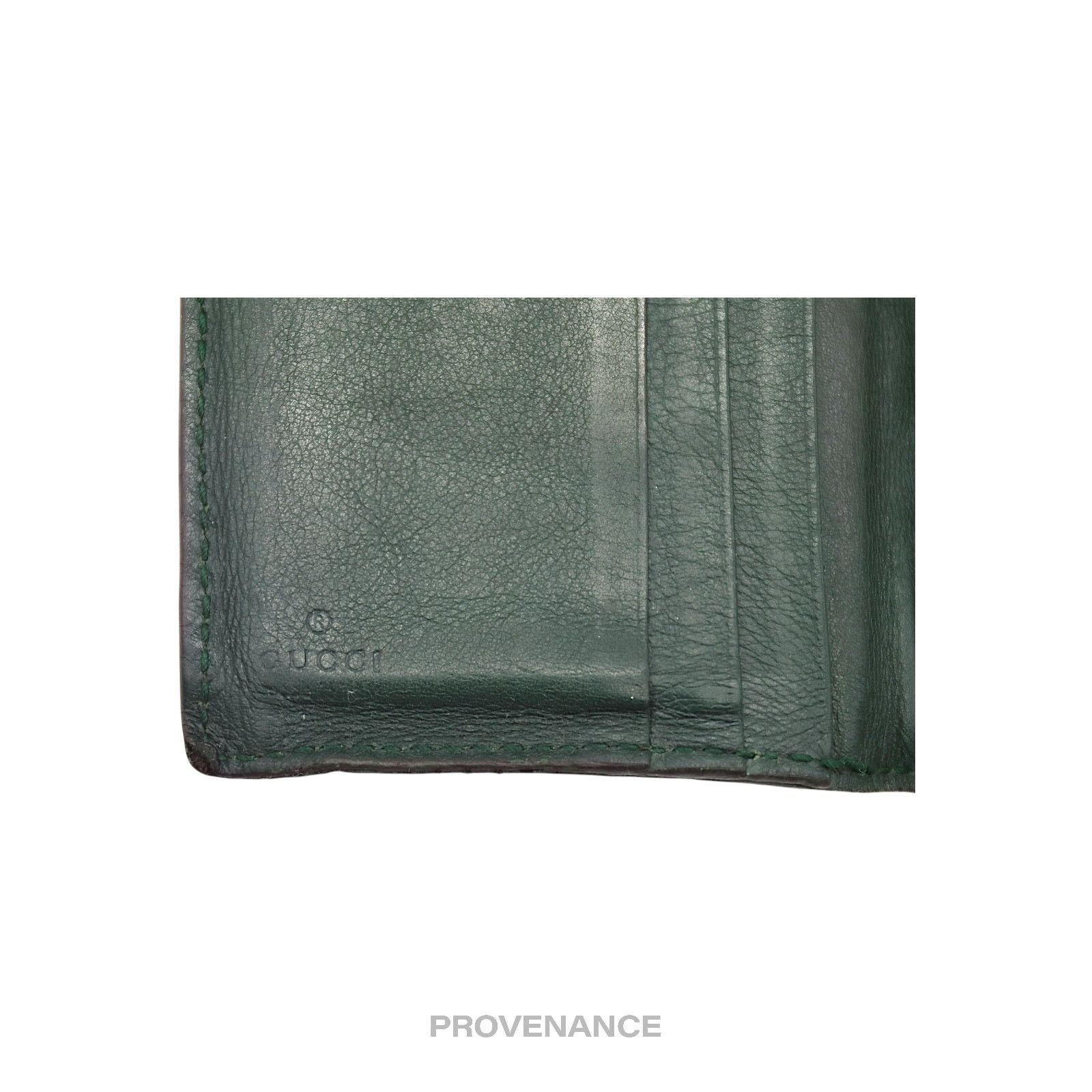 Gucci 🔴 Gucci Pocket Organizer ID Wallet - Green MicroGuccissima Size ONE SIZE - 6 Thumbnail