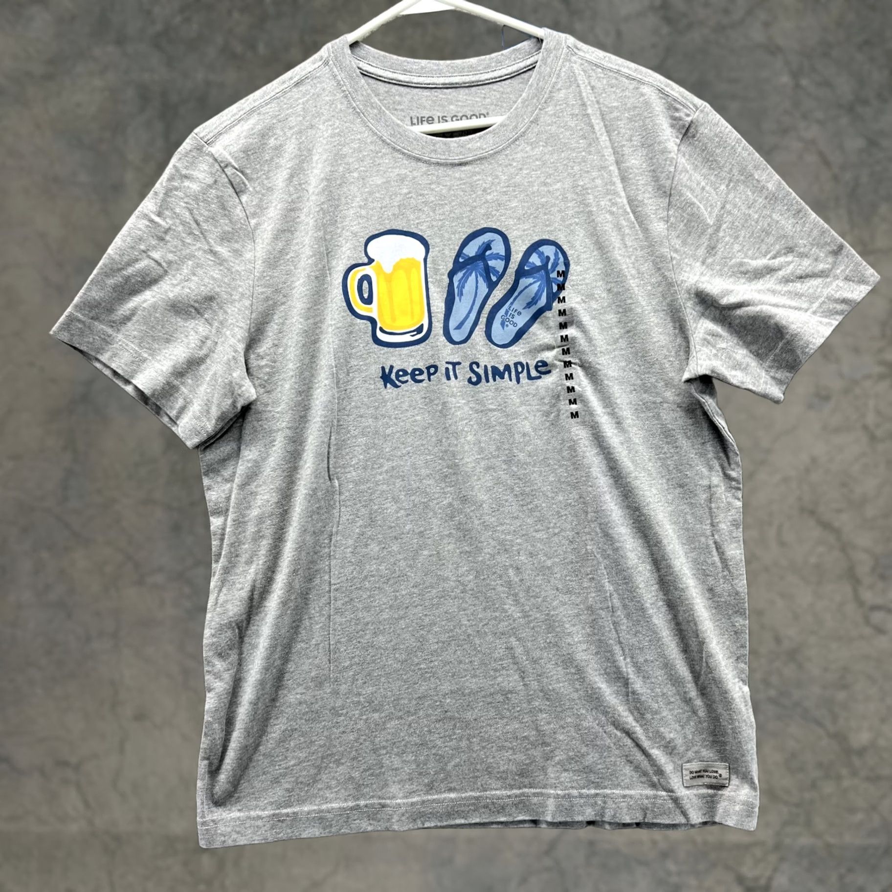 Life is Good Life is Good Shirt Men Medium Adult Gray Crusher Tee Crewneck Short Sleeve Logo | Beer Theme | Life is Good Crusher Tee | Cotton | Regular Fit Size US M / EU 48-50 / 2 - 1 Thumbnail