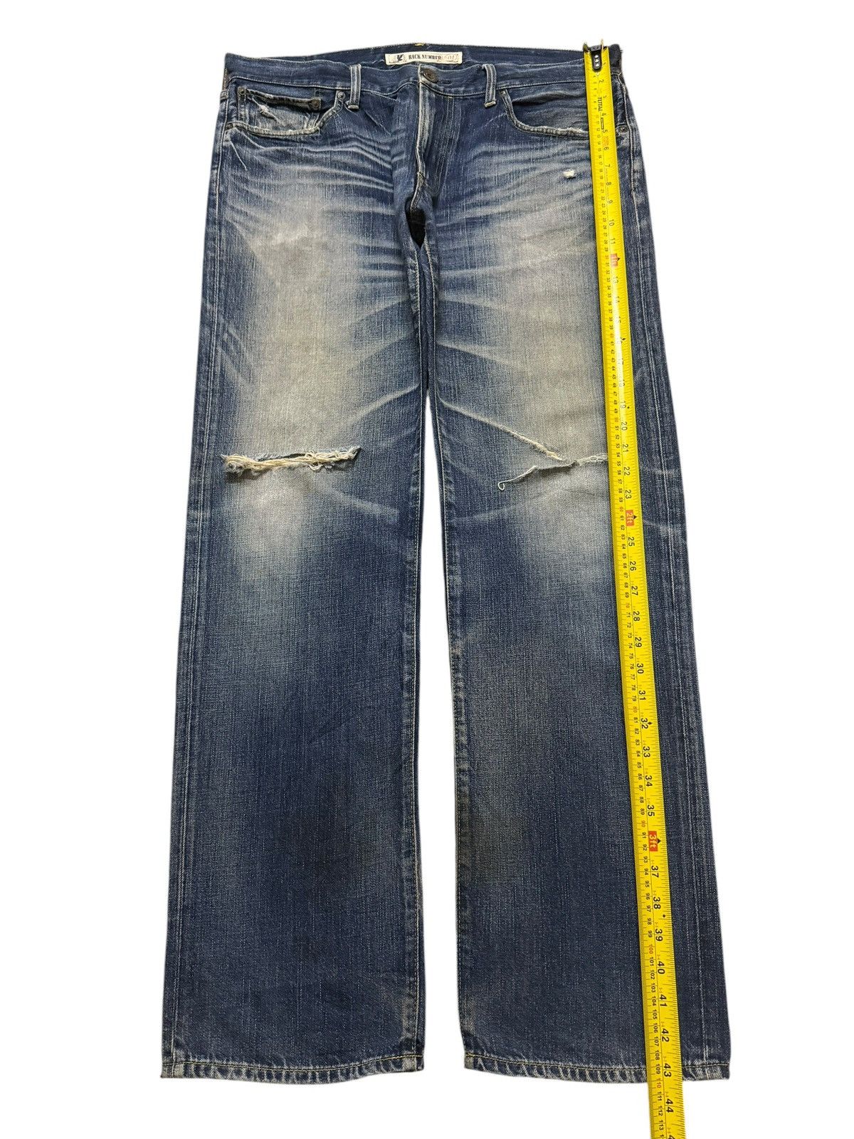 Fubu Vintage Y2K Japanese Brand Blue Faded Wash Distress Wide Leg Size US 38 / EU 54 - 9 Thumbnail
