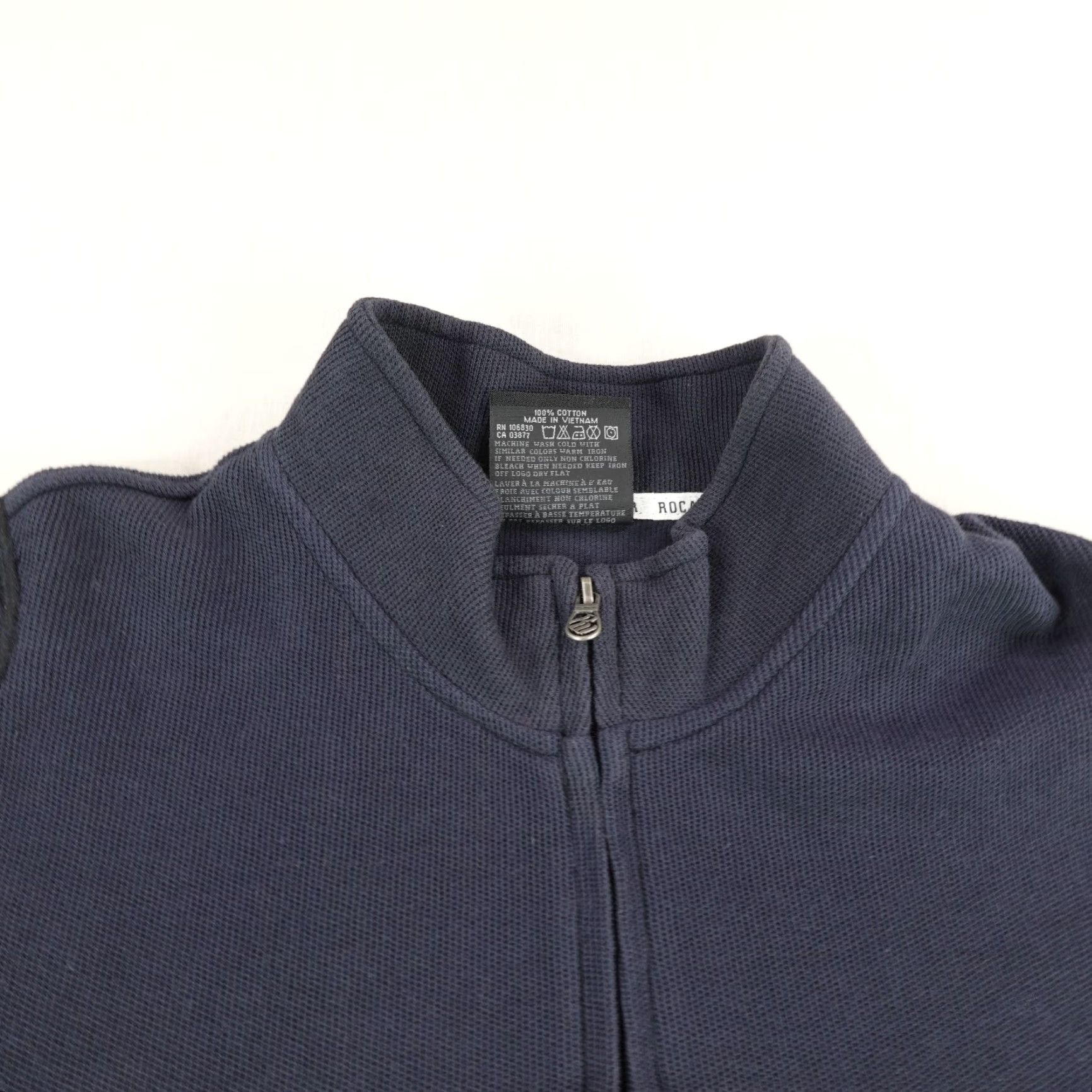 Rocawear VINTAGE Rocawear Jacket Mens XL Blue Knit Zip Stand-Up Collar Windbreaker Logo Pockets Hip Hop Outdoor 90s? Size US XL / EU 56 / 4 - 2 Thumbnail