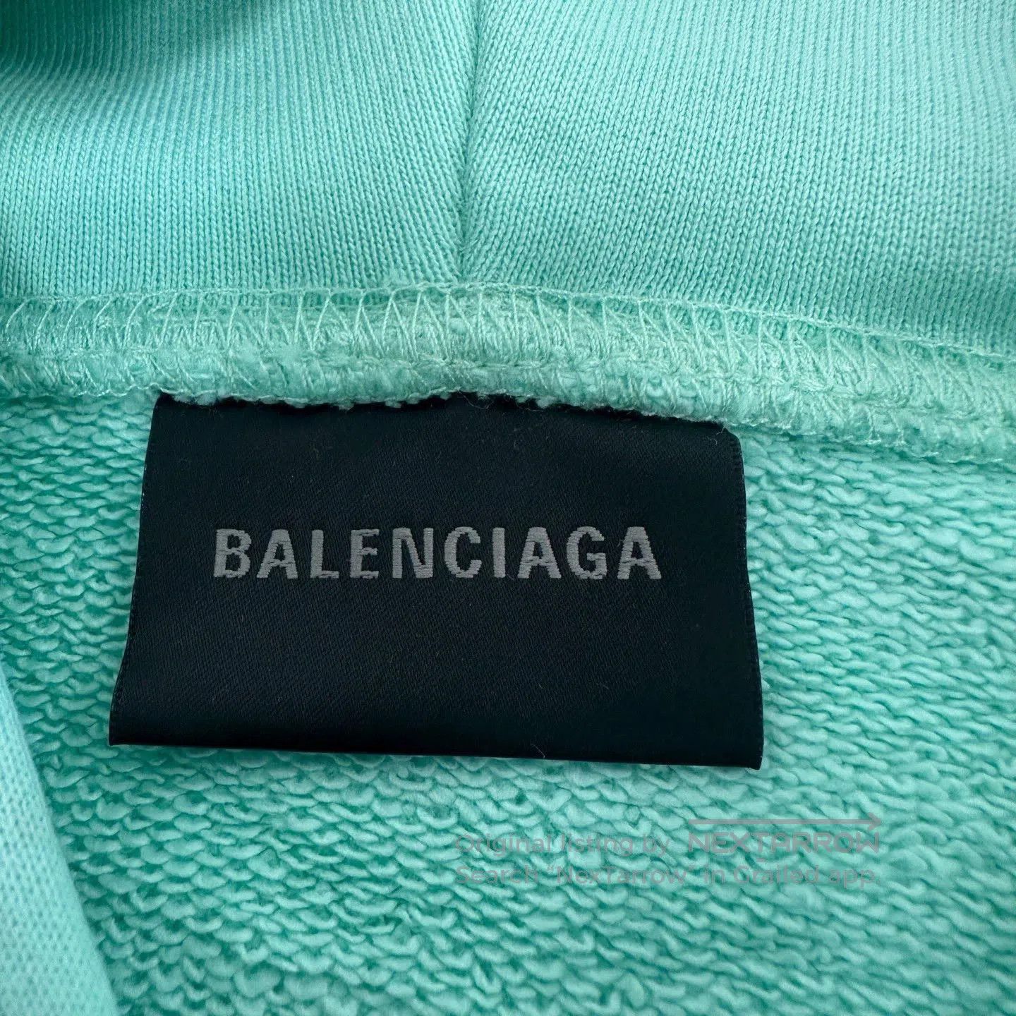 Balenciaga balenciaga mint green embroidered hoodie sweatshirt. Size US XS / EU 42 / 0 - 3 Thumbnail