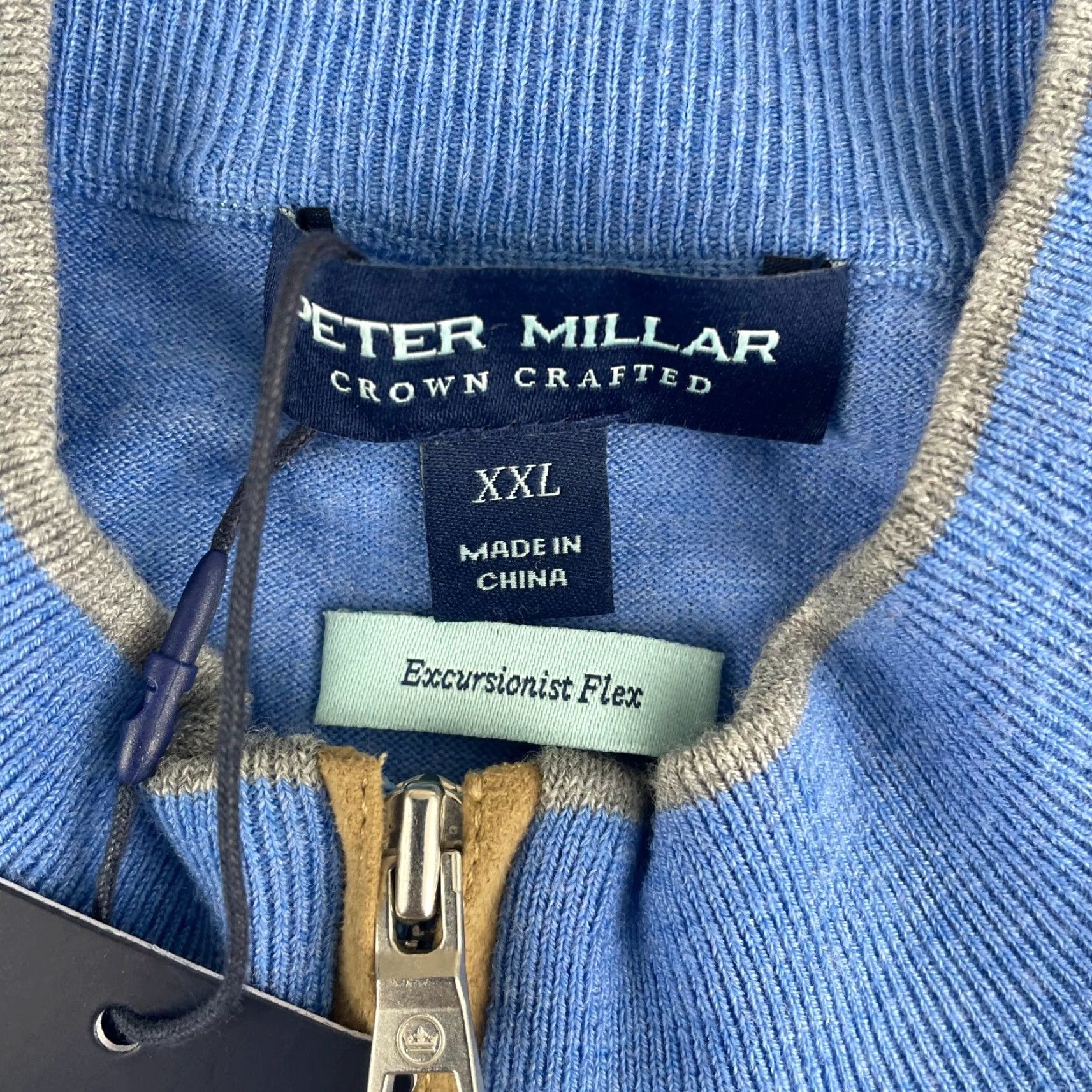 Peter Millar Peter Millar Crown Excursionist Flex Quarter-Zip Sweater Men 2XL Blue NWT Size US XXL / EU 58 / 5 - 2 Thumbnail