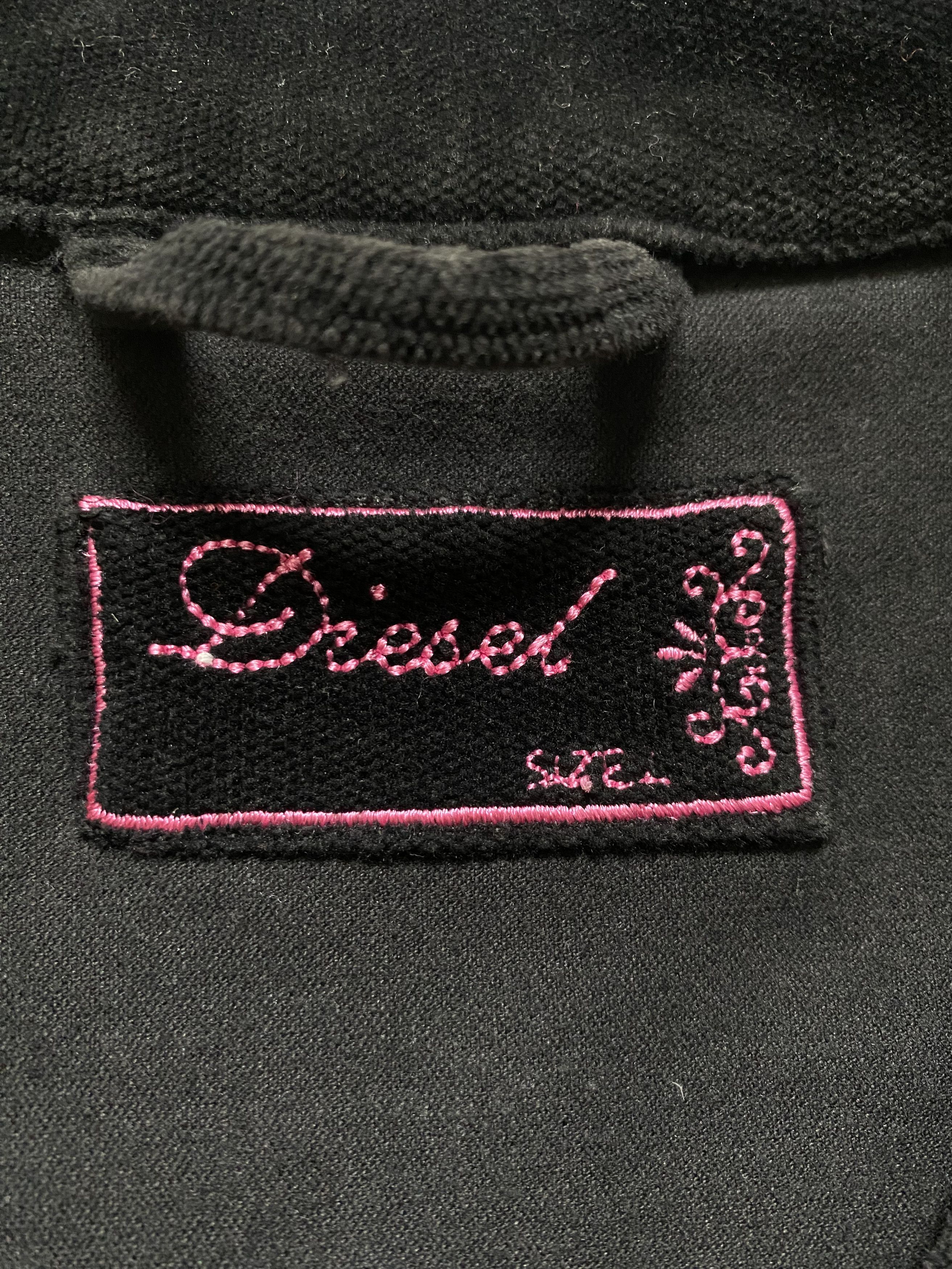 Diesel × Vintage Vintage Diesel Black Velvet Blazer – Early 2000s Size S / US 4 / IT 40 - 3 Thumbnail