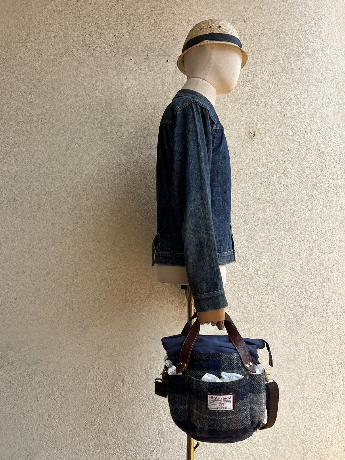Harris Tweed Folna Japan X Harris Tweed Multi Pocket 2 Way Bag Size ONE SIZE - 4 Thumbnail