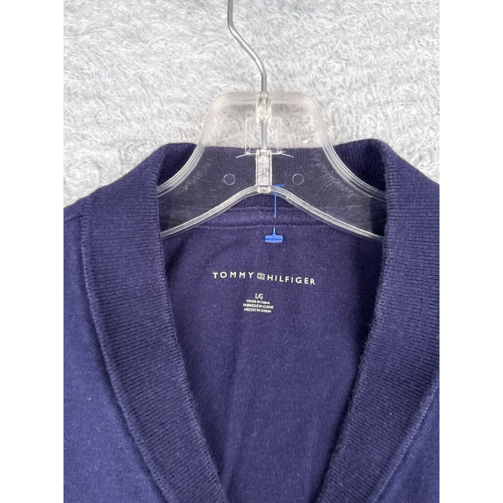 Tommy Hilfiger Tommy Hilfiger Shirt Women Large Blue Cotton Blend Short Sleeve Polo Logo Womens Size L / US 10 / IT 46 - 7 Thumbnail