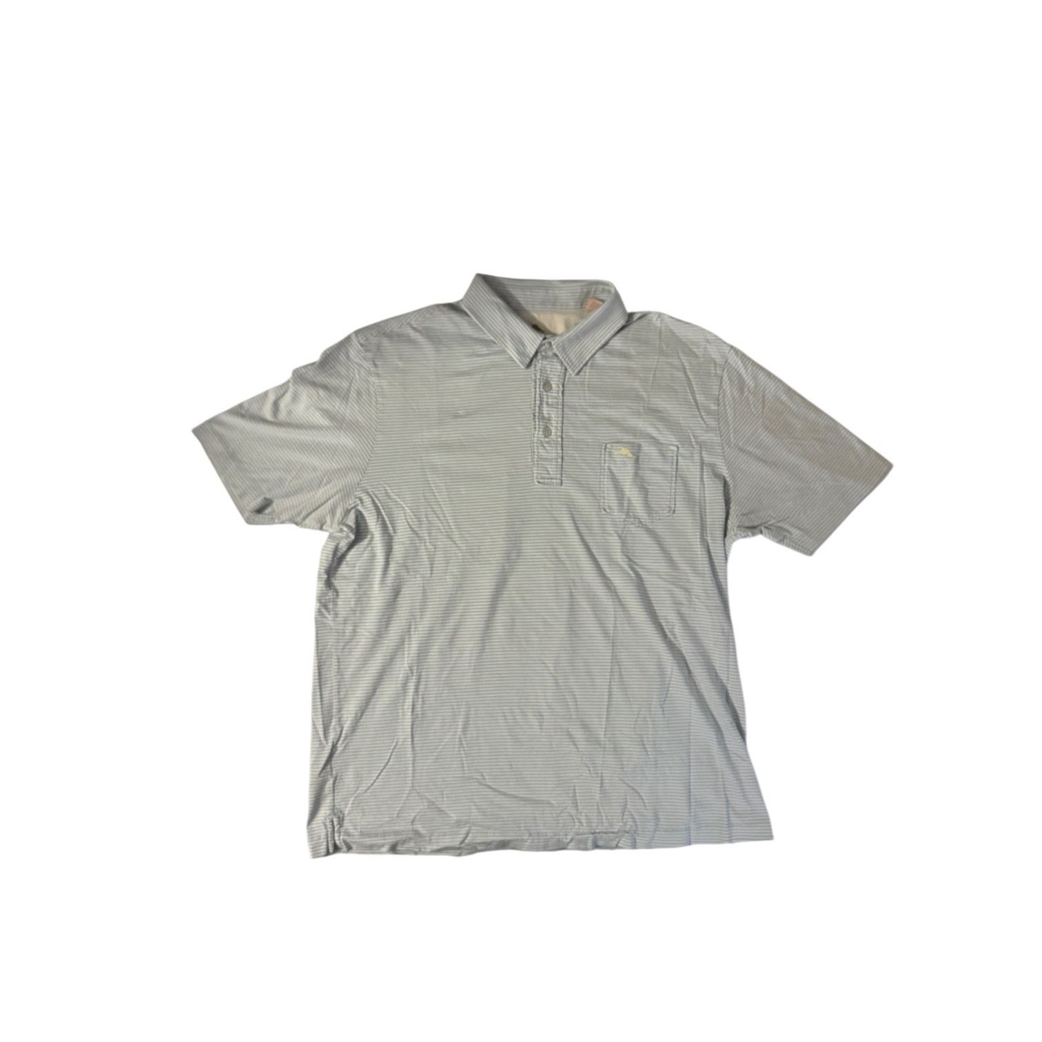 Tommy Bahama Tommy Bahama Baby Blue Striped Polo Lightweight Summer Mode Size US L / EU 52-54 / 3 - 1 Thumbnail