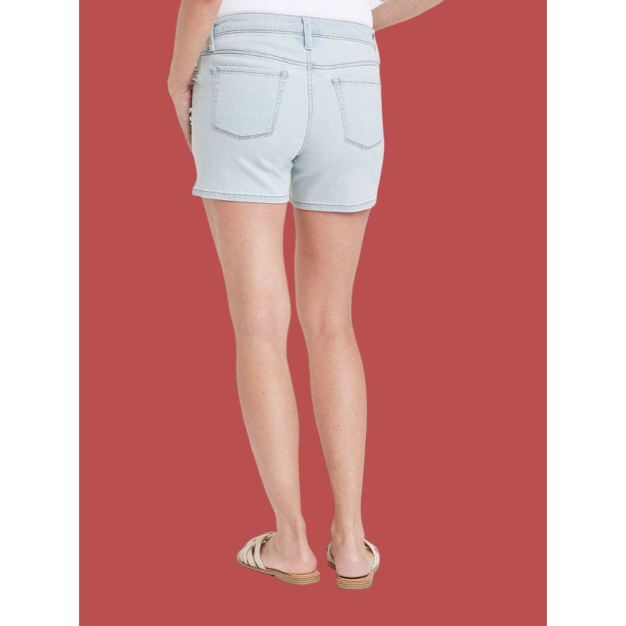 Other Isabel Maternity - Under Belly Maternity Jean Shorts - Light Size 38" / US 16 / IT 52 - 2 Thumbnail
