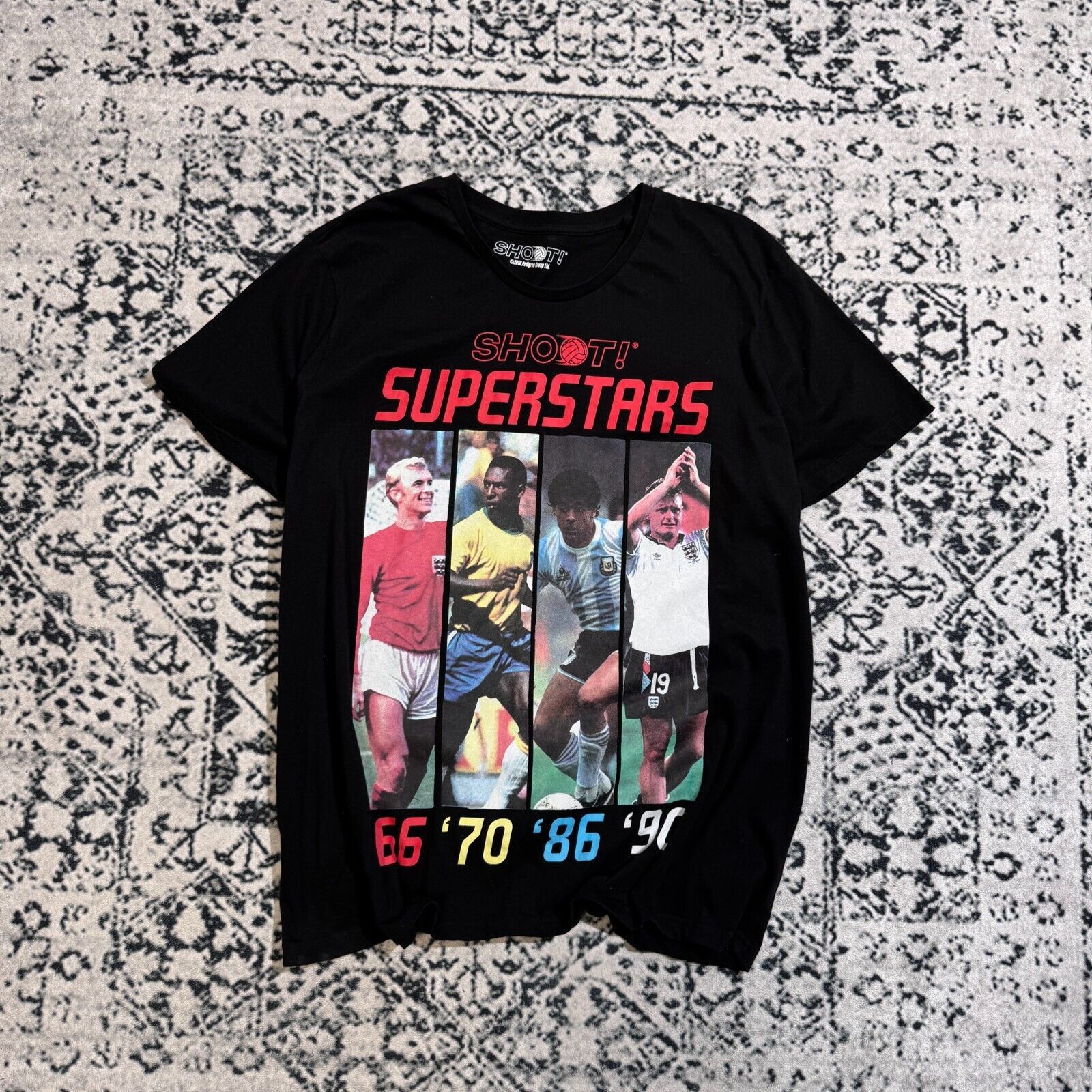 Vintage Vintage Black Cotton T-Shirt XL Soccer Football Jersey 90s Size US XL / EU 56 / 4 - 1 Thumbnail