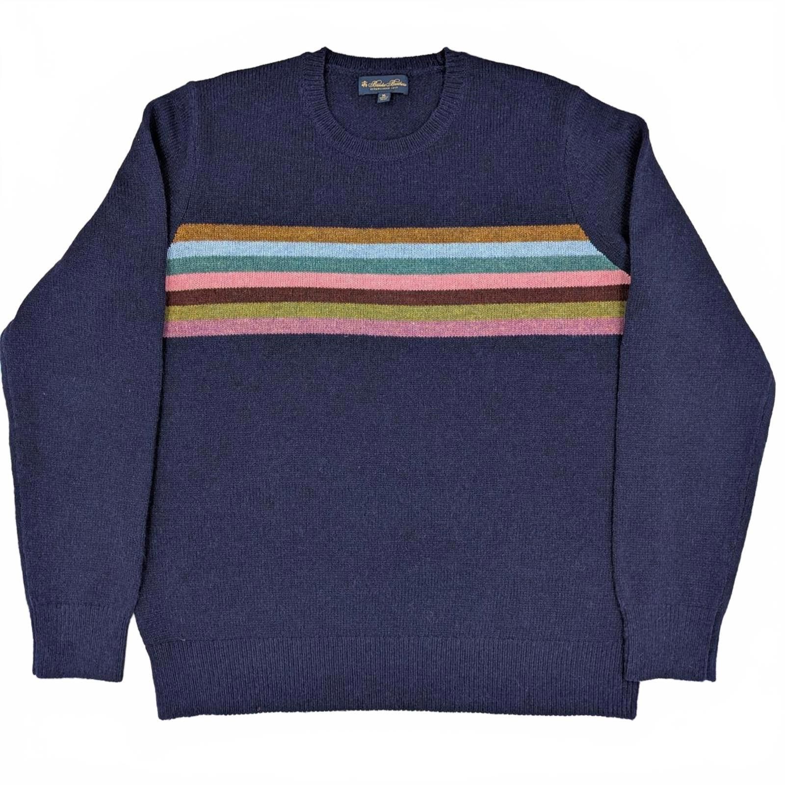 Brooks Brothers Brooks Brothers XL Purple Striped Sweater - Depilled MINT Size US XL / EU 56 / 4 - 1 Thumbnail
