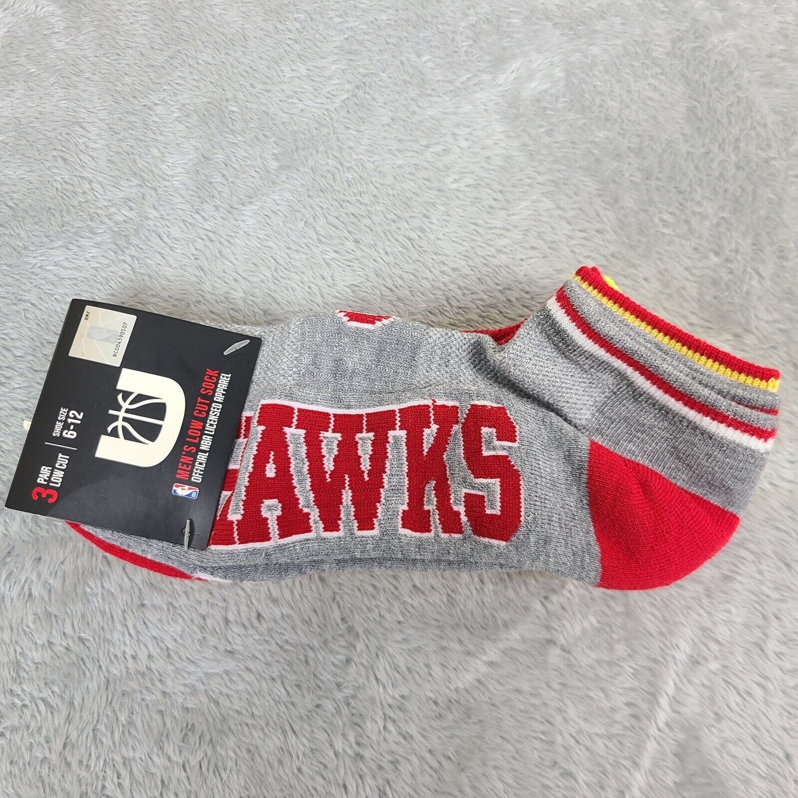 NBA Atlanta Hawks Socks Size 6-12 Yellow, Grey, Red All Differen Size ONE SIZE - 1 Thumbnail