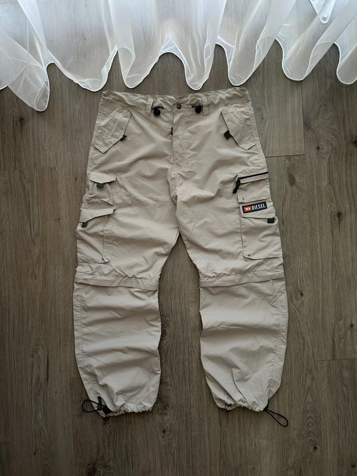 Diesel × Vintage Vintage Diesel Beige Cargo Transformers Pants Size US 32 / EU 48 - 13 Thumbnail