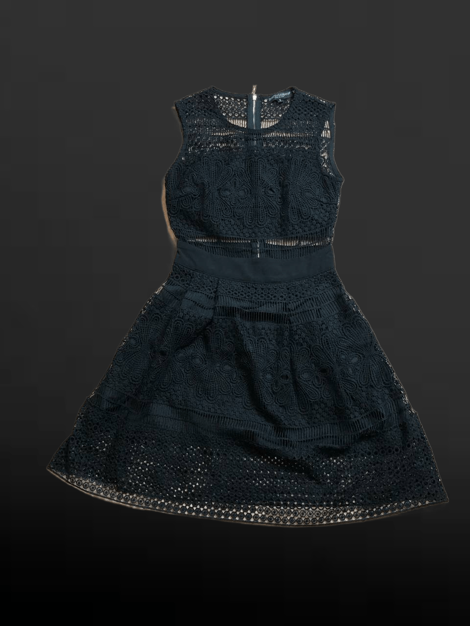 Dolce & Gabbana DOLCE GABBANA Crochet Fit and Flare Dress in Black Size S / US 4 / IT 40 - 1 Thumbnail
