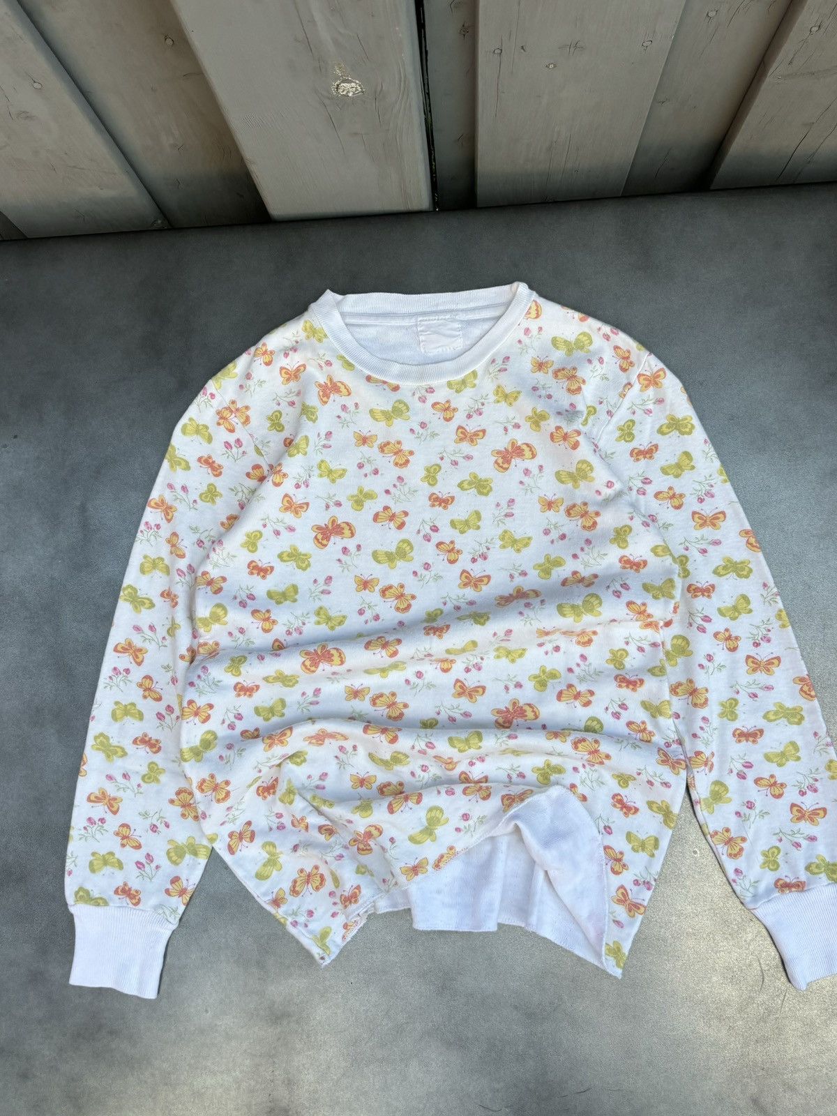 JCPenney × Sears × Vintage 1970s Butterfly Print Thermal Vintage Duofold Undershirt USA Size XS / US 0-2 / IT 36-38 - 4 Thumbnail