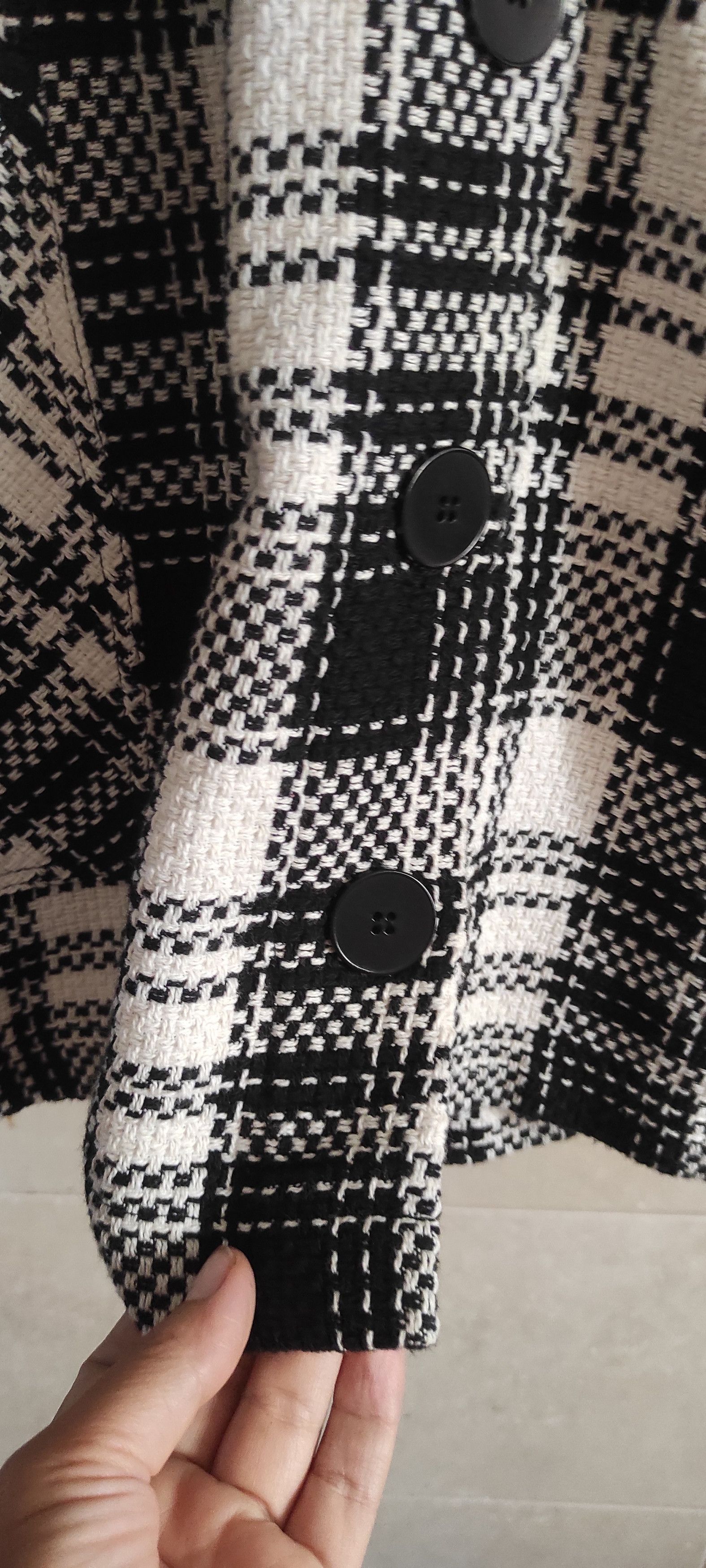 Zara Zara Faux Leather Sleeveless Check Tweed Pinafore Dress Size S / US 4 / IT 40 - 10 Thumbnail