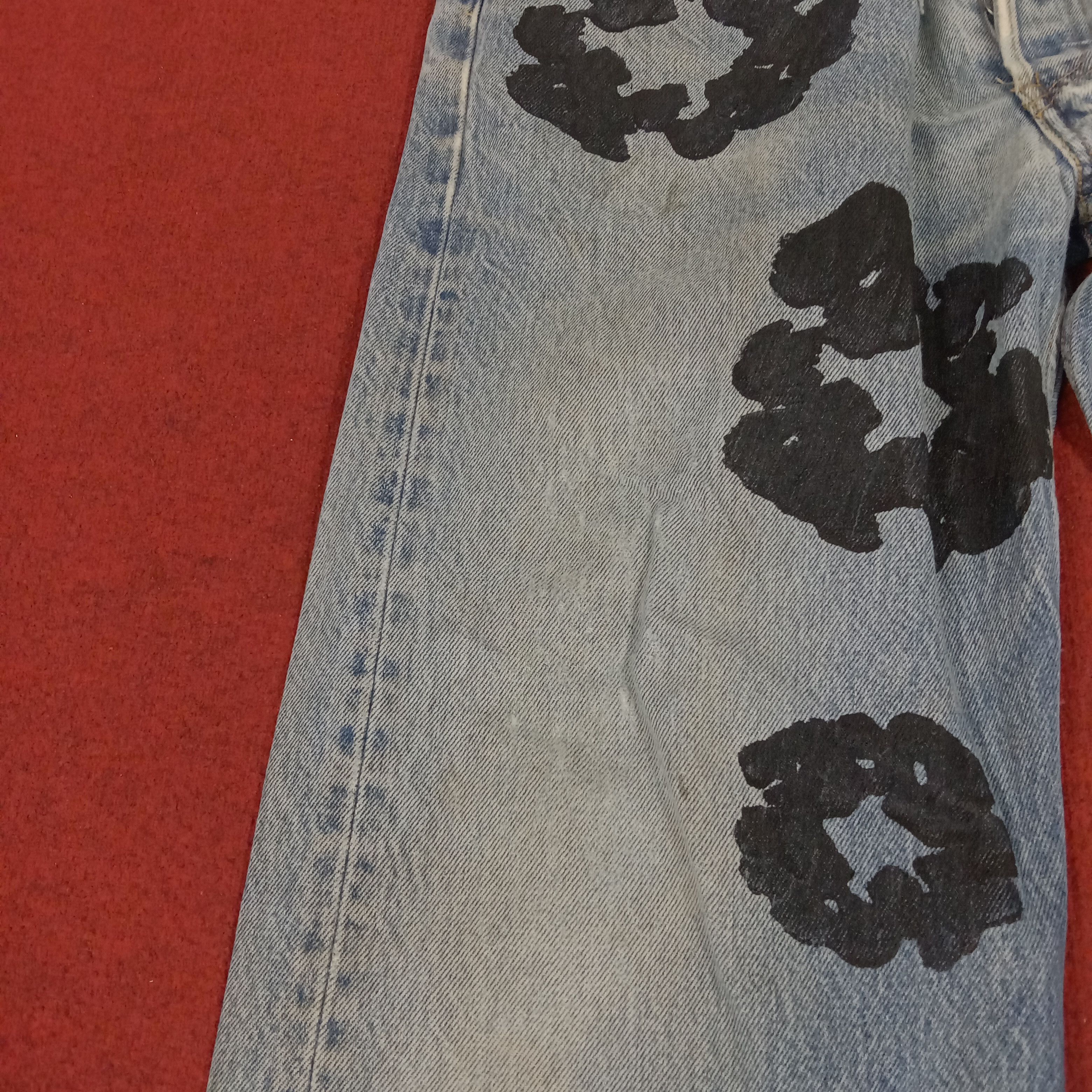 Levi's Levis Streetwear Style Custom Flowers Design Jeans Size US 37 - 16 Thumbnail