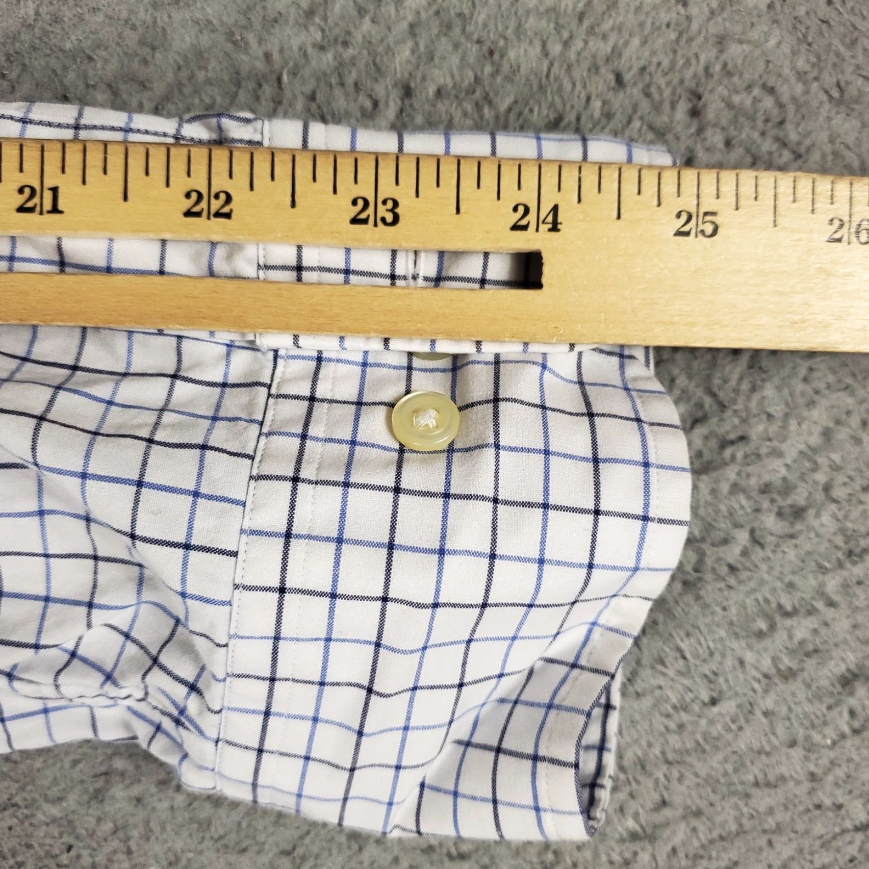 Ralph Lauren Ralph Lauren Dress Shirt Mens 17 White Blue Check Long Sleeve Button Up Size 46R - 7 Thumbnail