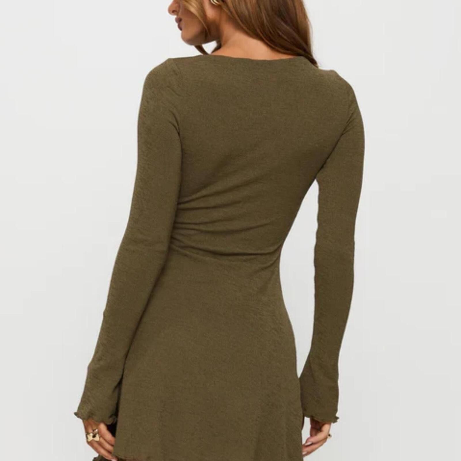 Other Princess Polly Dejonge Ring Mini Dress Olive Size XS / US 0-2 / IT 36-38 - 5 Thumbnail