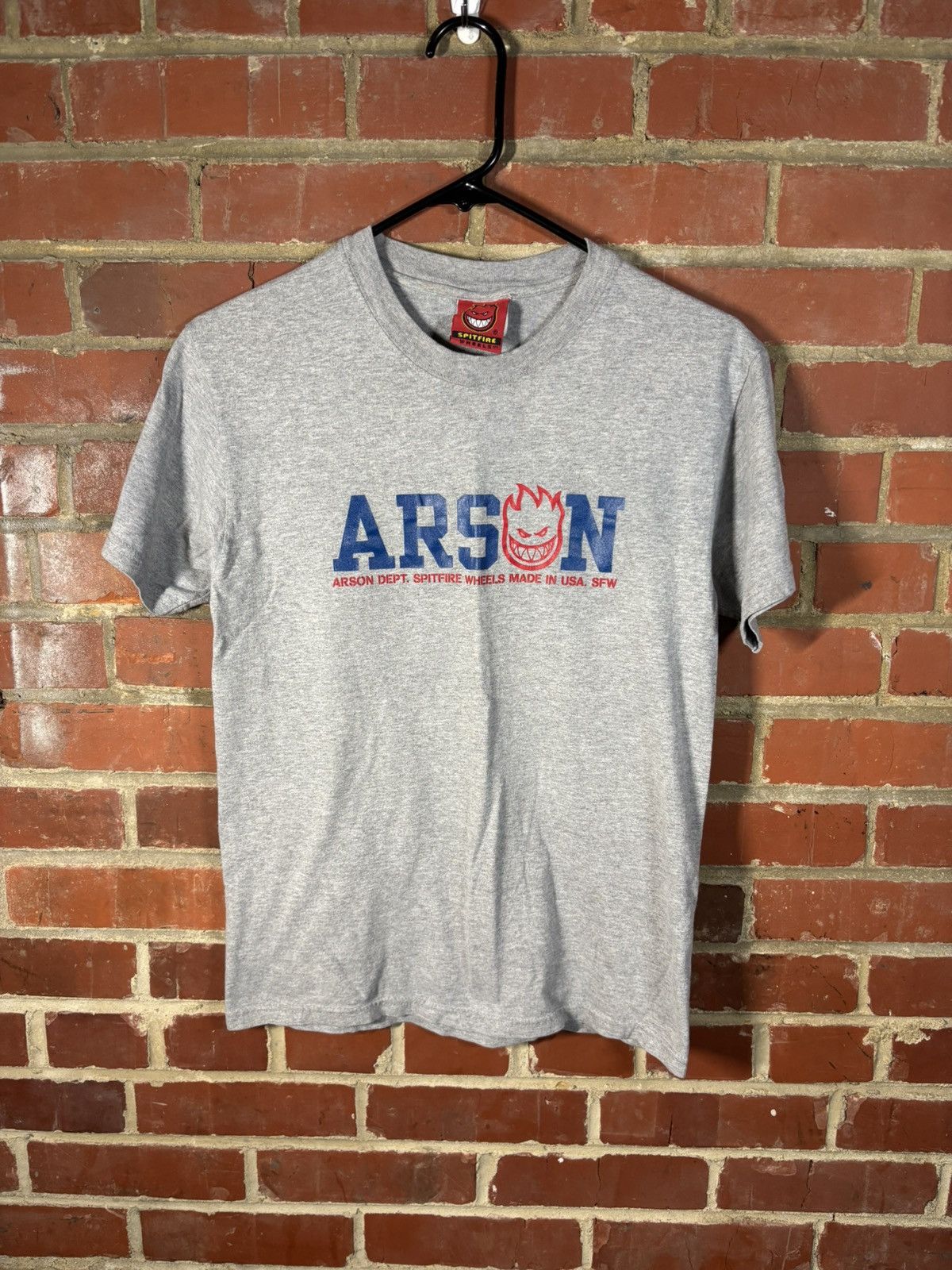 Spitfire Vintage Y2K Spitfire Skateboard Shirt Arson Skater Sz S Size US S / EU 44-46 / 1 - 1 Thumbnail