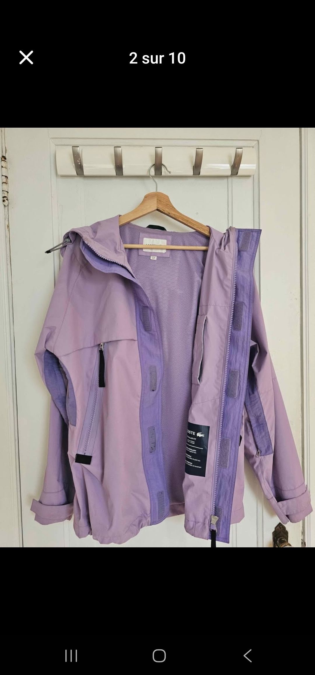Lacoste Lacoste Purple Raincoat Size US M / EU 48-50 / 2 - 3 Thumbnail