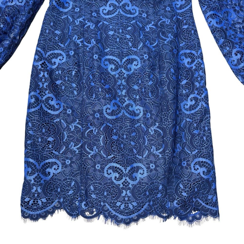 Lilly Pulitzer NWT New $258 Lilly Pulitzer Georgi Lace Long Sleeve Blue Dr Size XS / US 0-2 / IT 36-38 - 9 Thumbnail