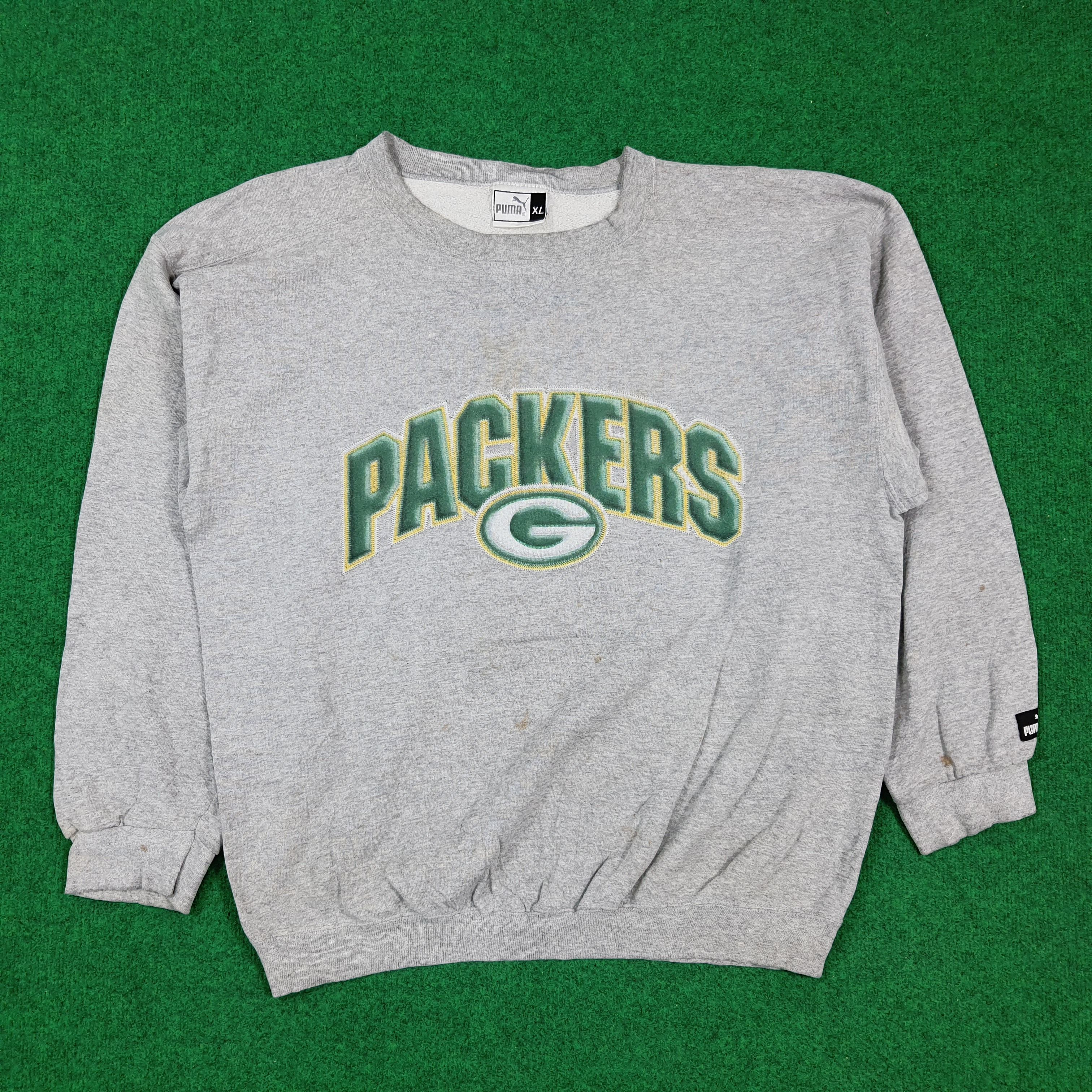 Puma Vintage 90s PUMA Green Bay Packers Crewneck C307N12 Size US XL / EU 56 / 4 - 1 Thumbnail