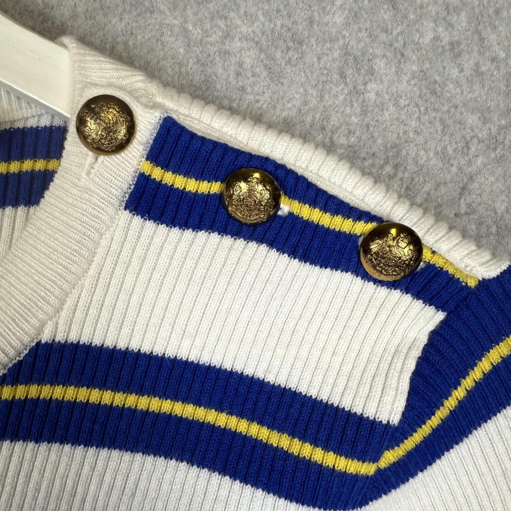 Ralph Lauren Lauren Ralph Lauren Shirt Womens M White Long Sleeve Blue Top Size M / US 6-8 / IT 42-44 - 2 Thumbnail