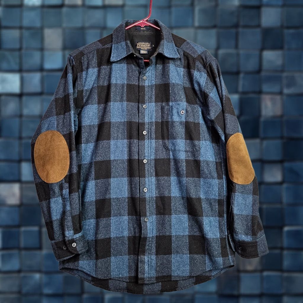 Pendleton Pendleton Mens Long Sleeve Button Front Elbow Patch Trail Shirt Size S Plaid Multicolor Wool Button-Up Regular Mens Size US S / EU 44-46 / 1 - 1 Thumbnail