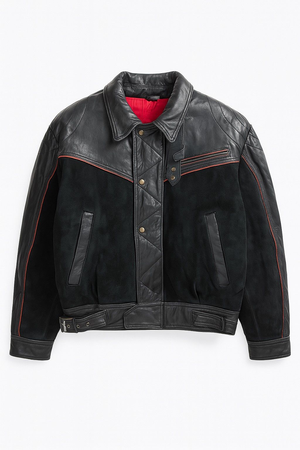 Yamaha Vintage Yamaha Racing Sports Leather & Suede Biker Jacket Size US L / EU 52-54 / 3 - 1 Thumbnail