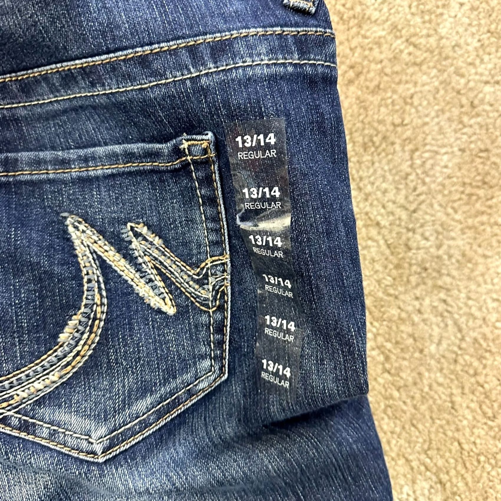 Vintage Maurices Jeans Women's 13/14 Blue Denim Stretch Low rise Bootcut Size 36" / US 14 / IT 50 - 5 Thumbnail