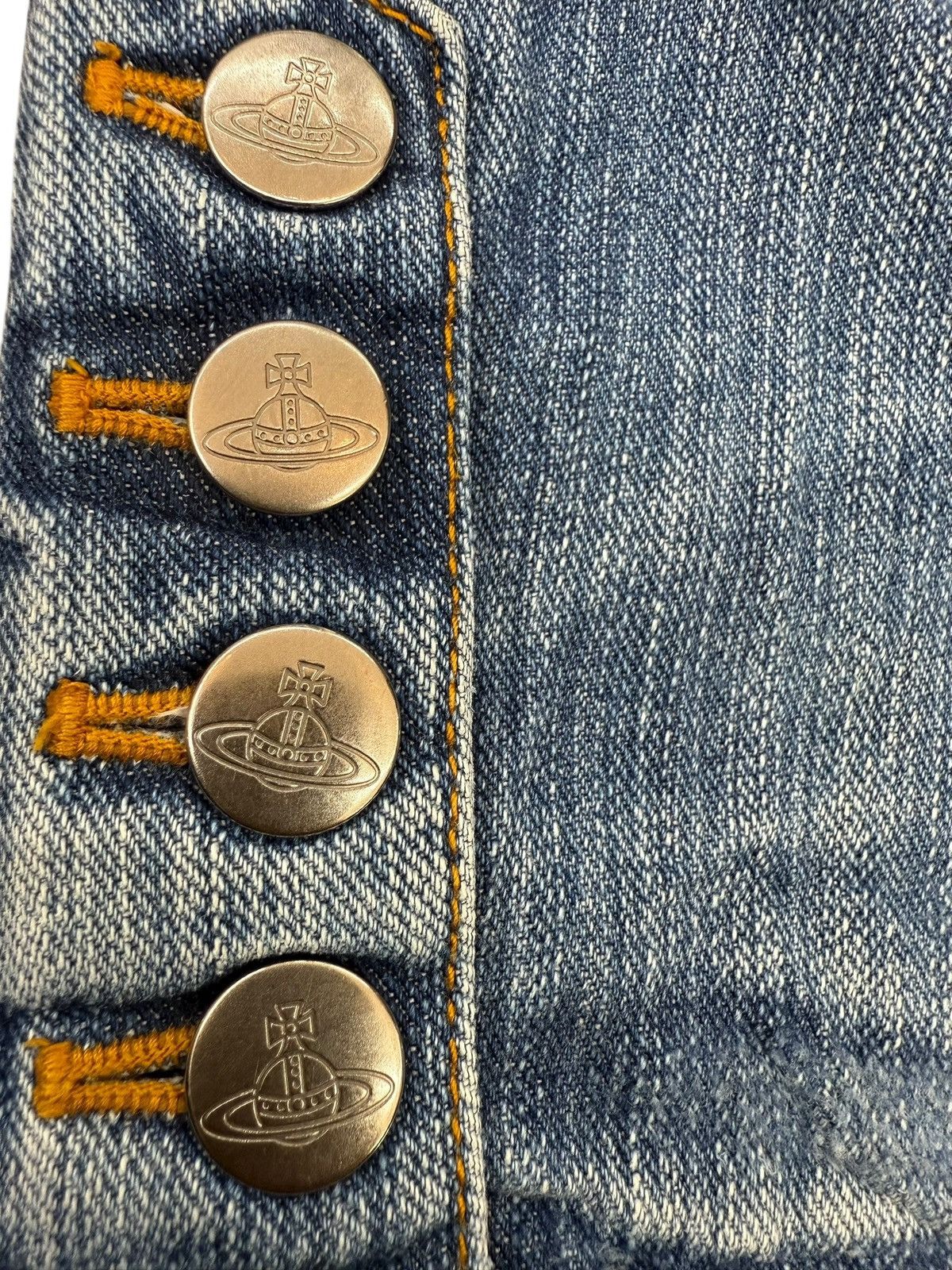 Vivienne Westwood Vivienne Westwood Blue Wash Button Opening Leg Style Jeans Size US 32 / EU 48 - 4 Thumbnail