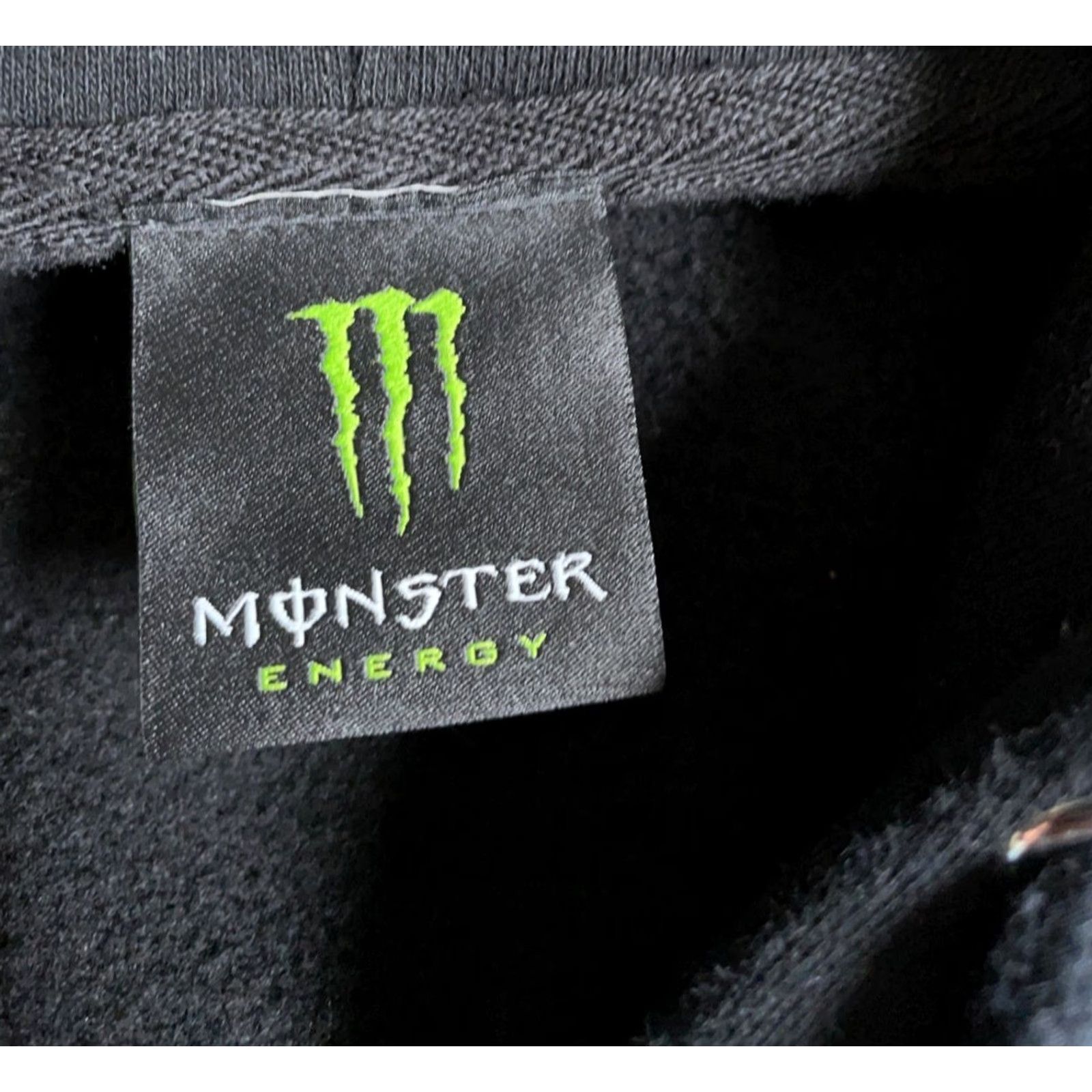 Vintage Monster Energy Hoodie Mens Large Black Drawstring Pullover Sweatshirt Official Retro Graphic Print Pocket(s) Sweatshirt Black Mens L Size US L / EU 52-54 / 3 - 3 Thumbnail