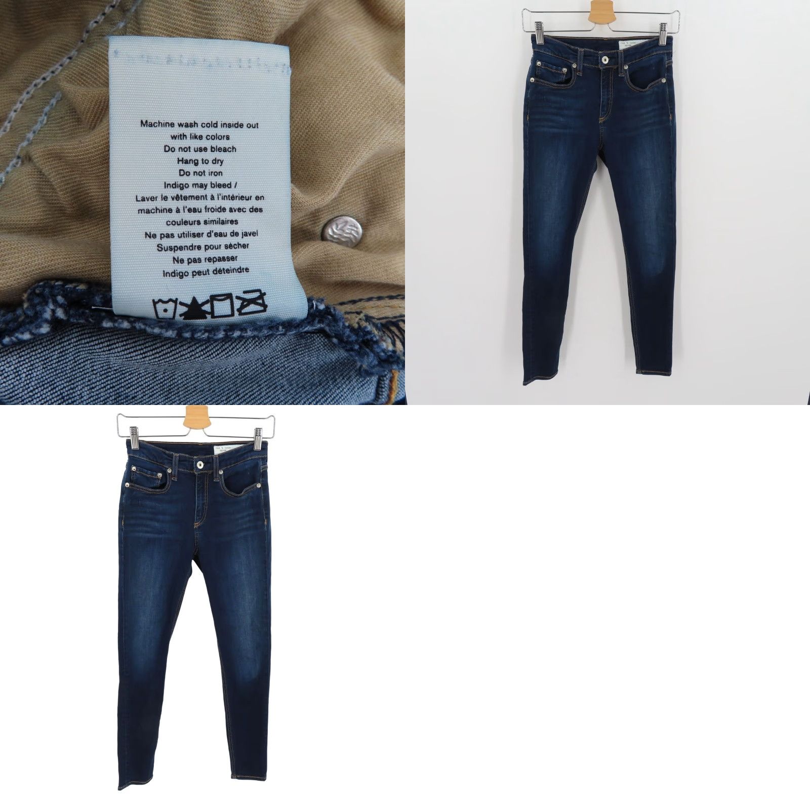 Rag & Bone rag & bone Jeans Womens 25 Cate Mid Rise Ankle Skinny Dark Wash Blue Denim Pants Jeans Size 42" / US 20 - 8 Thumbnail
