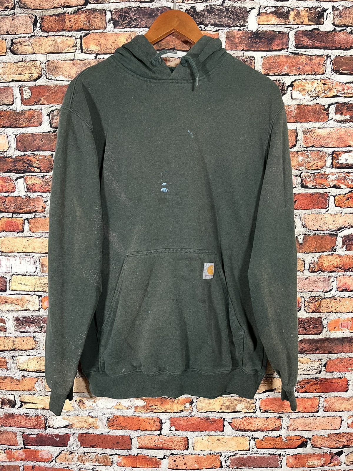 Vintage Crazy vintage y2k forest green Carhartt hoodie Grailed