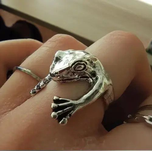 Vintage Frog Ring Grunge Jewelry Size ONE SIZE - 3 Thumbnail